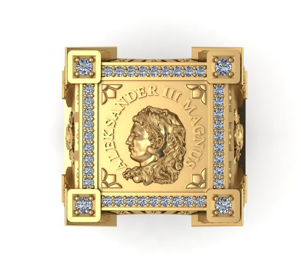 Alexander ring 3DM STL OBJ model for 3D printing and CNC 3D print model_1