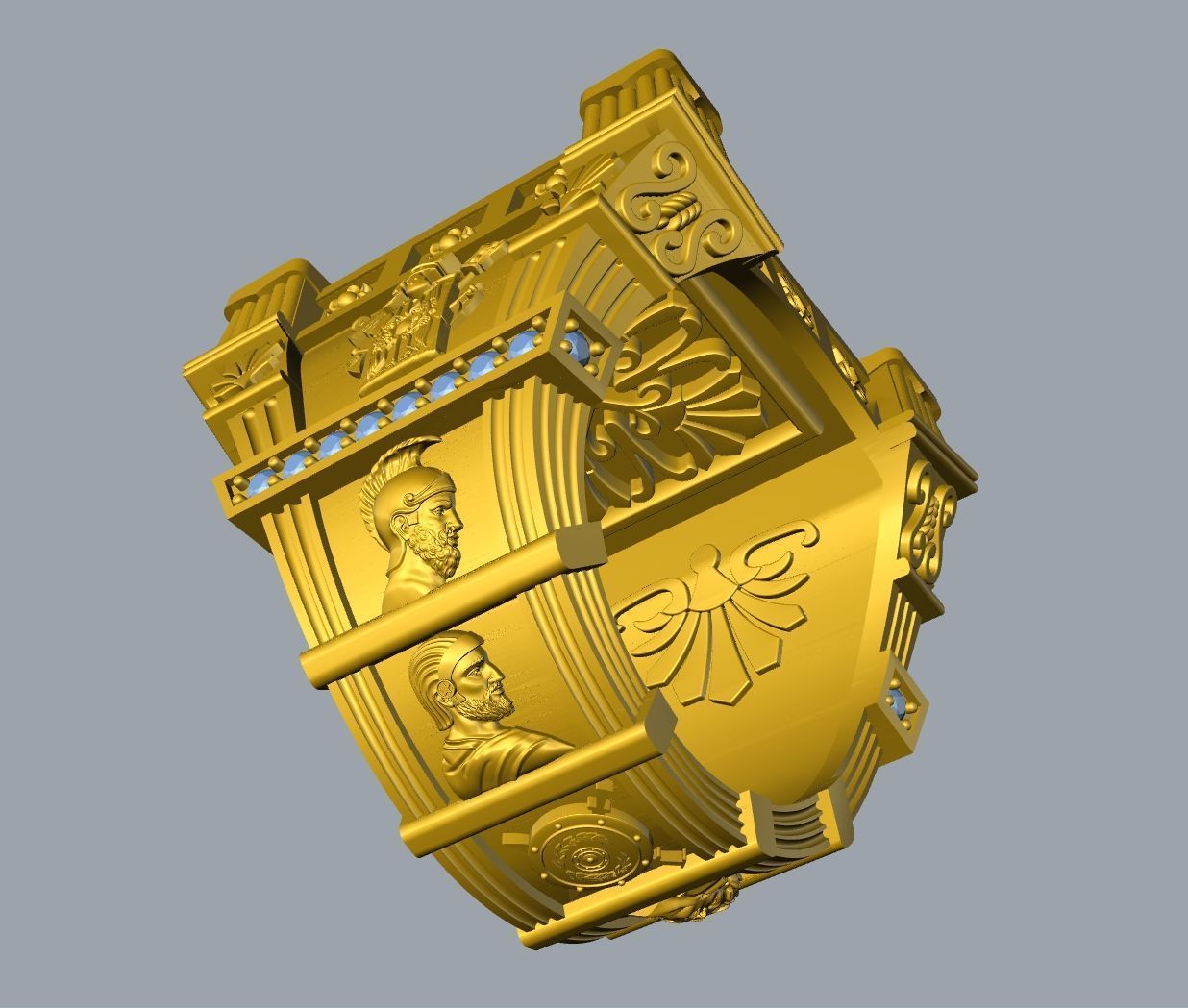 Alexander ring 3DM STL OBJ model for 3D printing and CNC 3D print model_7