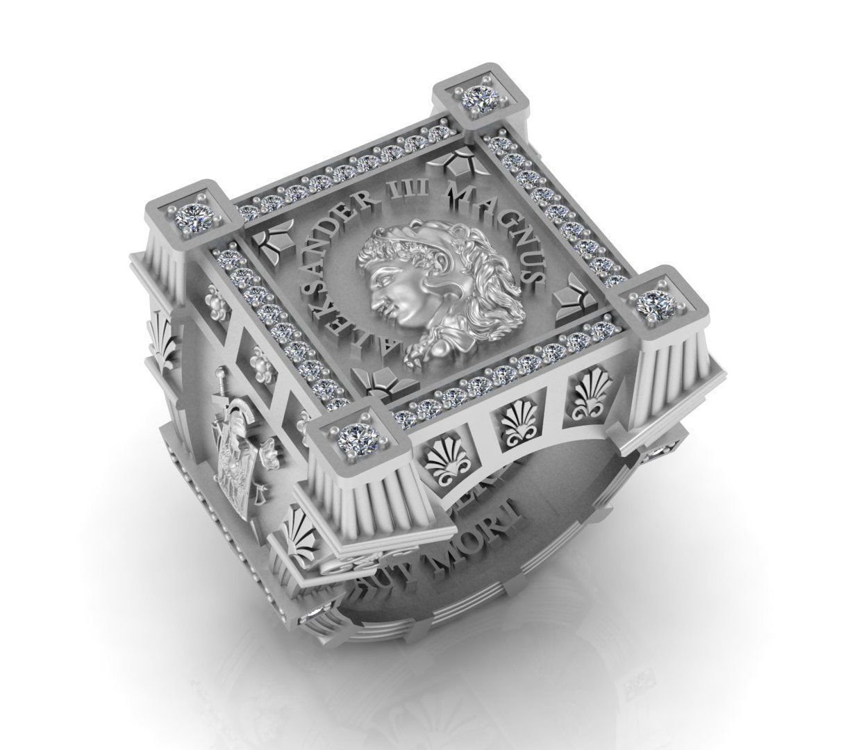 Alexander ring 3DM STL OBJ model for 3D printing and CNC 3D print model_5