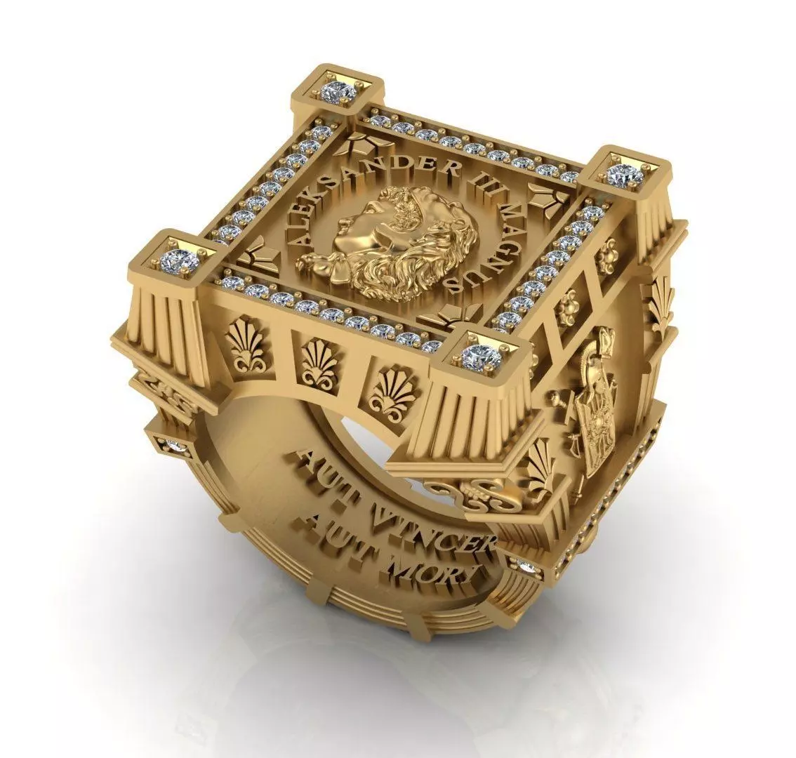 Alexander ring 3DM STL OBJ model for 3D printing and CNC 3D print model_0