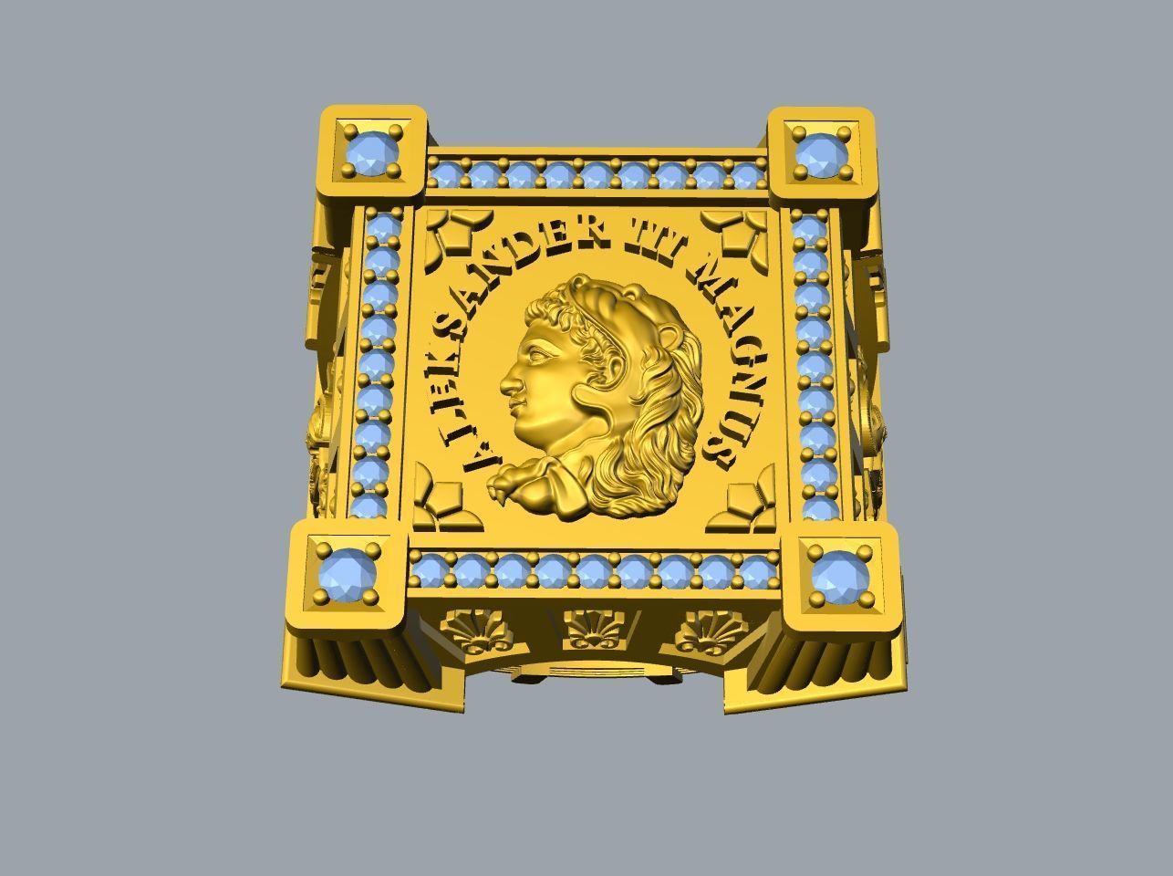 Alexander ring 3DM STL OBJ model for 3D printing and CNC 3D print model_8