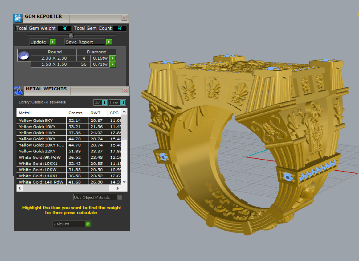 Alexander ring 3DM STL OBJ model for 3D printing and CNC 3D print model_13