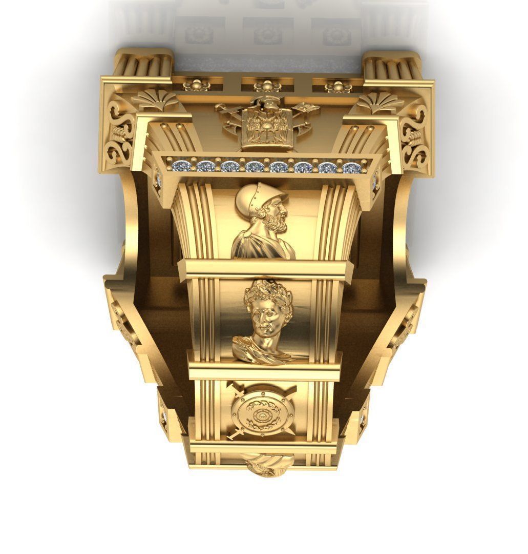 Alexander ring 3DM STL OBJ model for 3D printing and CNC 3D print model_3