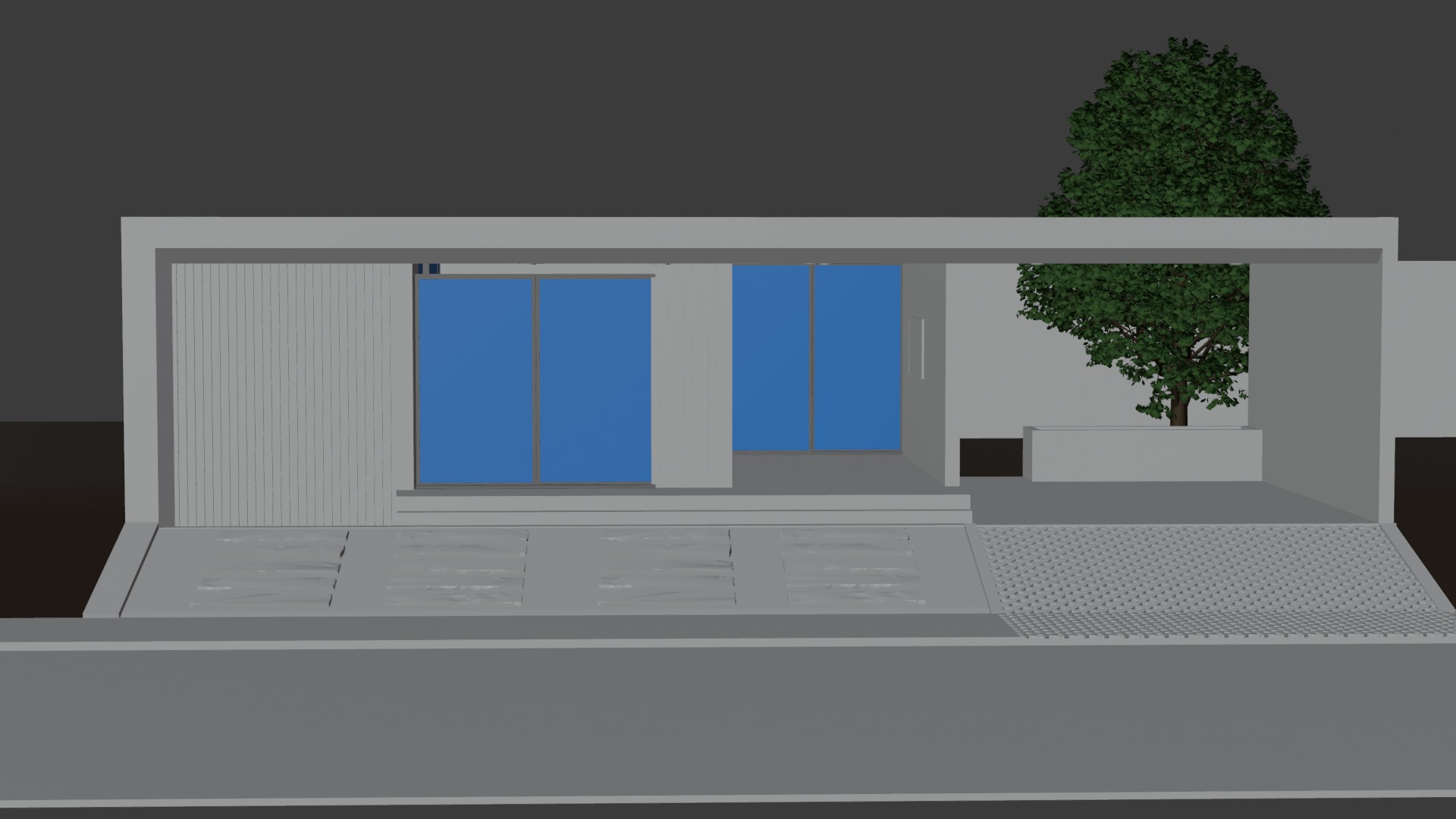 Exterior Car Scene 3D Model 3D model_11