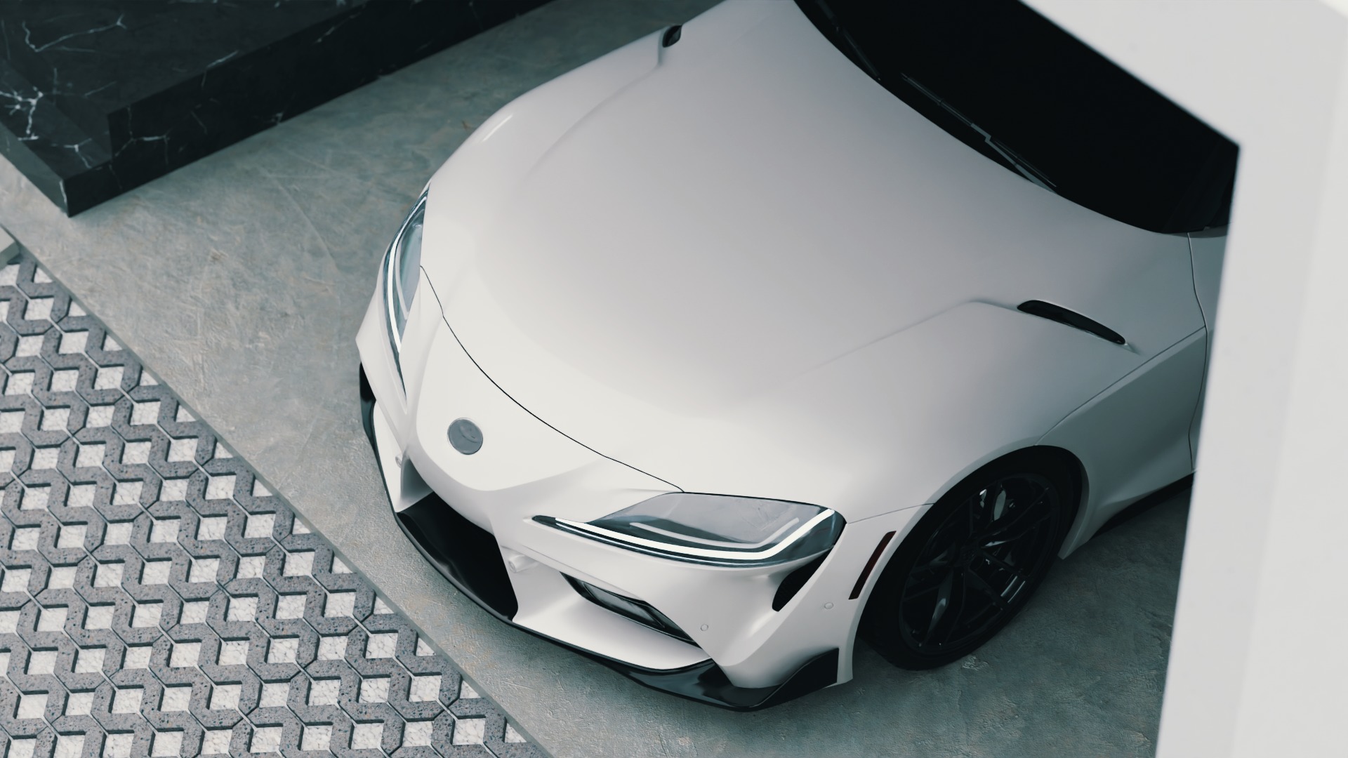 Exterior Car Scene 3D Model 3D model_2