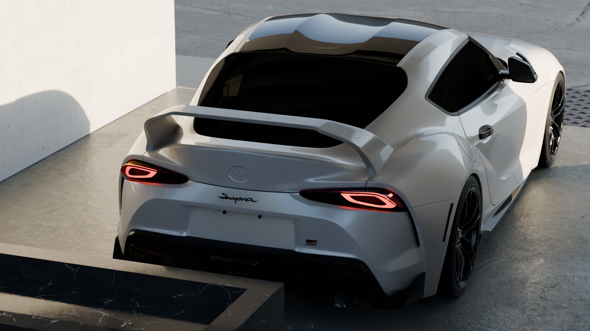 Exterior Car Scene 3D Model 3D model_9