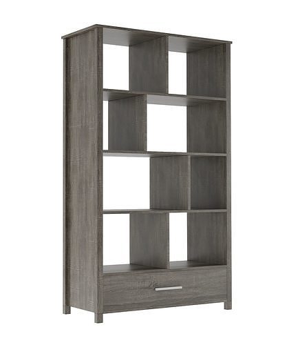 Tihana Geometric Storage Bookcase Ebern Designs 3D model
