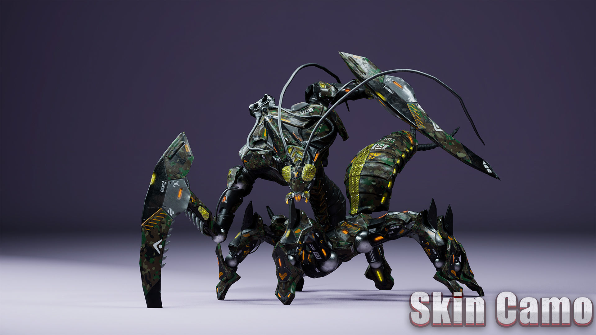 SciFi Insect Mantis Low-poly 3D model_22