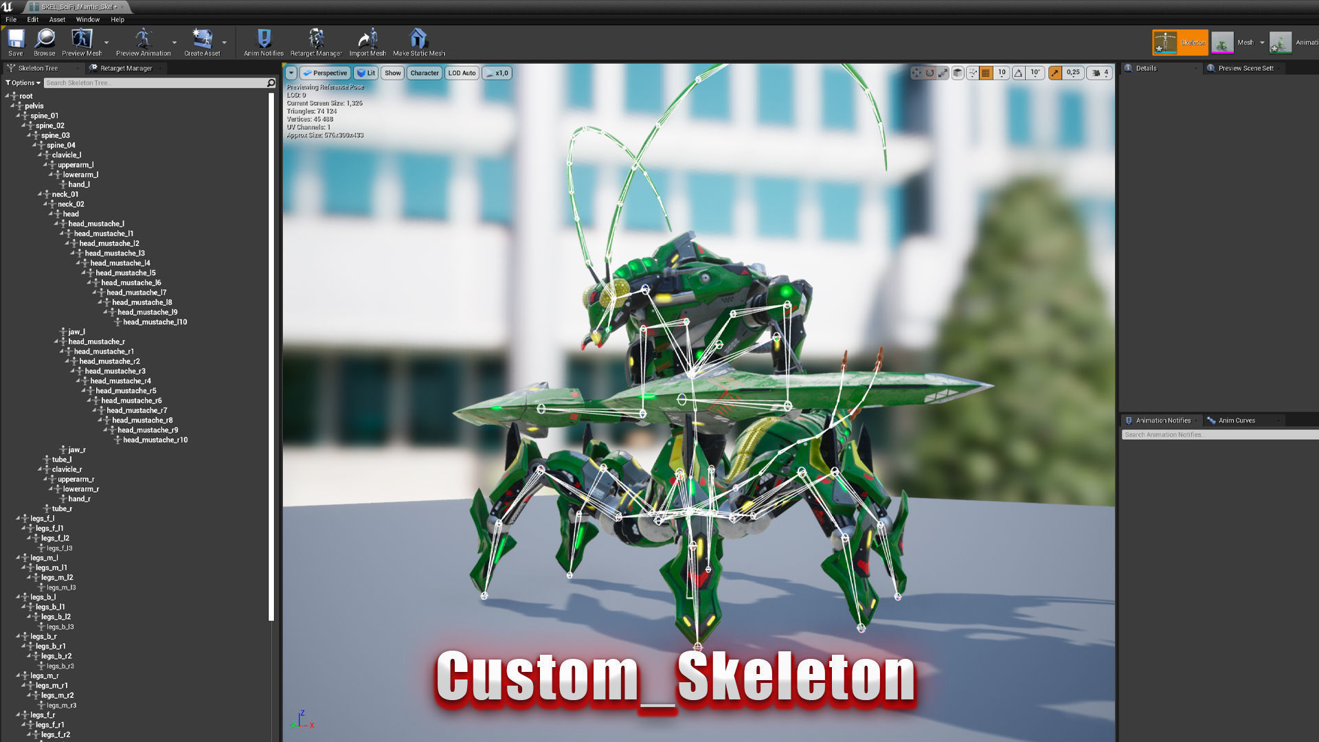 SciFi Insect Mantis Low-poly 3D model_18