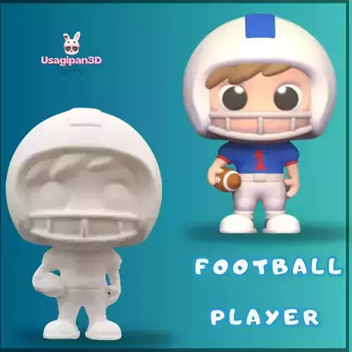 Football Player 3D print model