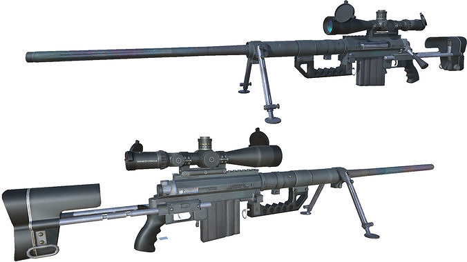 37-Cheytac M200-gun model 3d game ready model Low-poly 3D model Low-poly 3D model