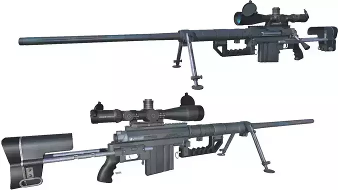 37-Cheytac M200-gun model 3d game ready model Low-poly 3D model