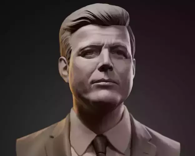 John F Kennedy Bust - 35th US President - Portrait 3D print model John F Kennedy Bust - 35th US President - Portrait 3D print model