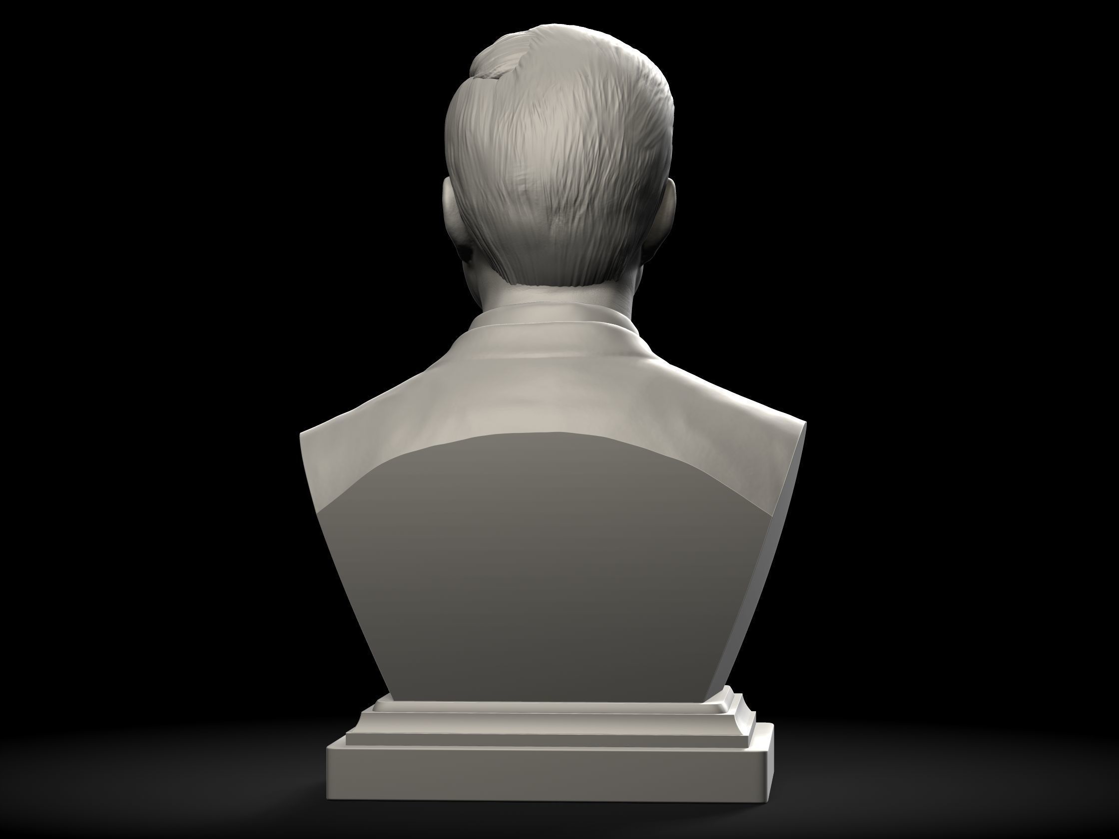 John F Kennedy Bust - 35th US President - Portrait 3D print model_9