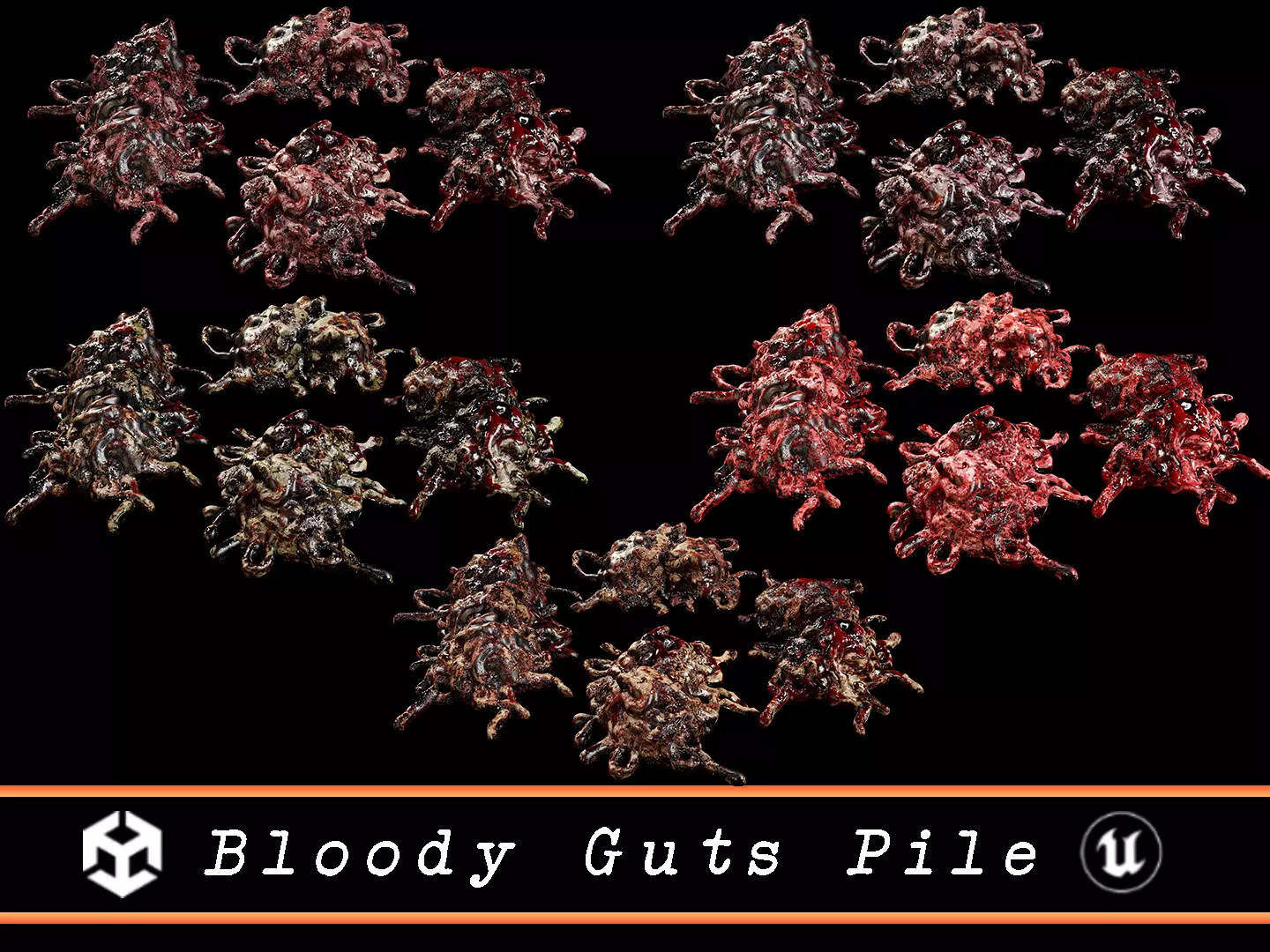 Pile of Guts Low-poly 3D model