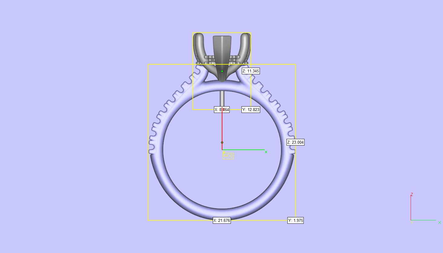 Pear Cut Hidden Halo Engagement Ring 3D print model_7