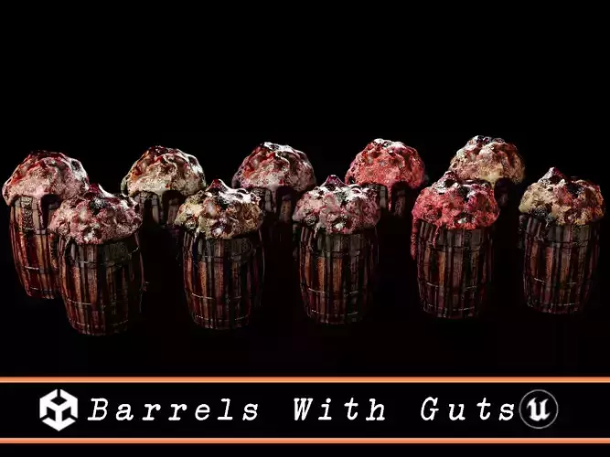 Spooky Barrels with Guts