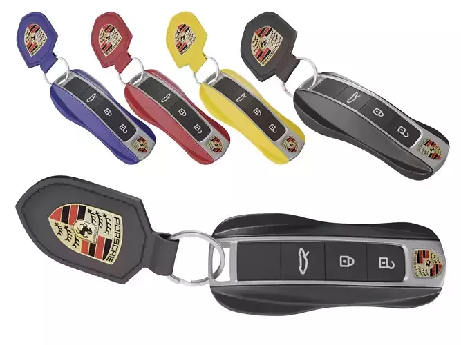 Car Key Porsche with a keychain