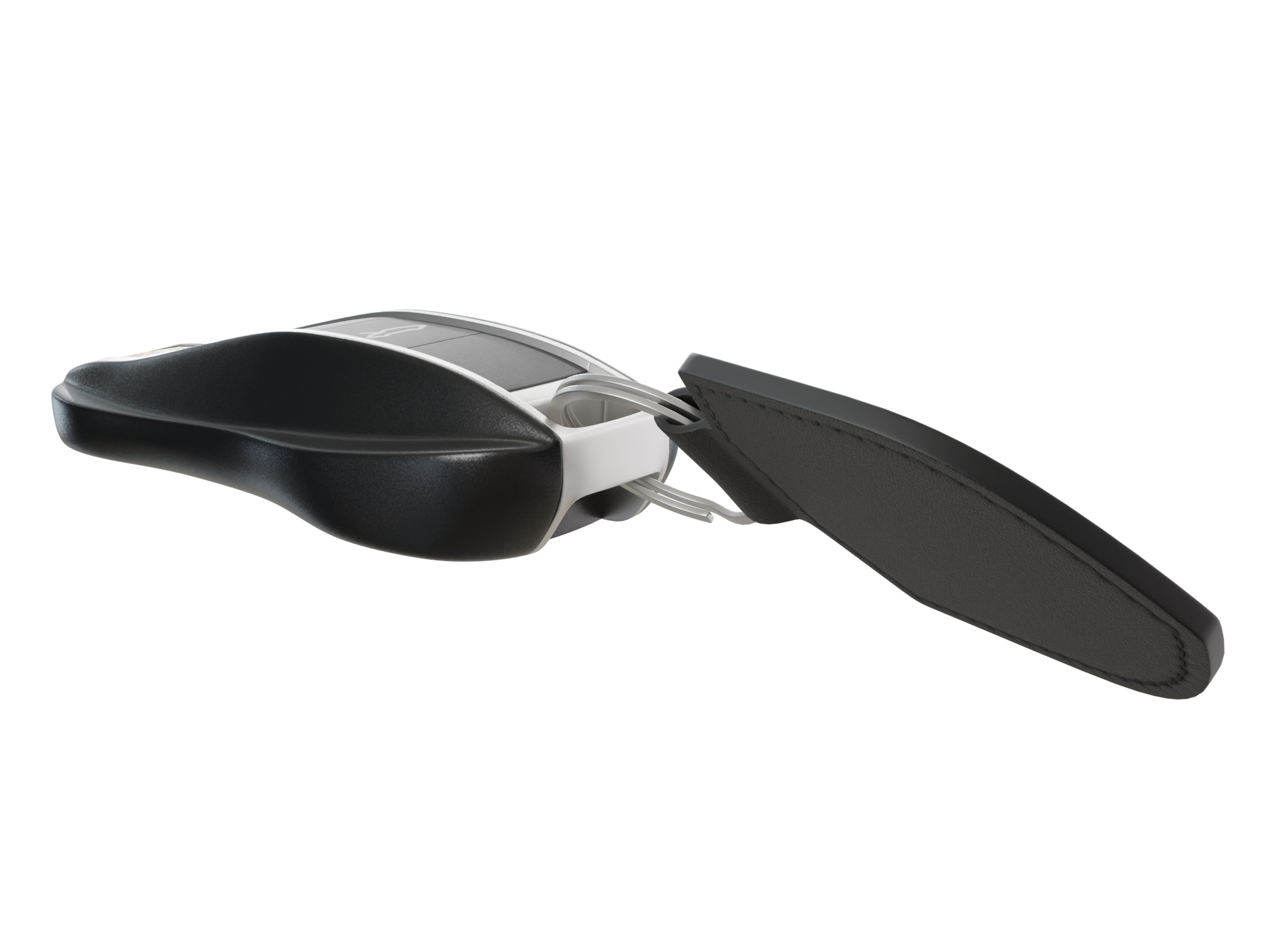 Car Key Porsche with a keychain Low-poly 3D model_7