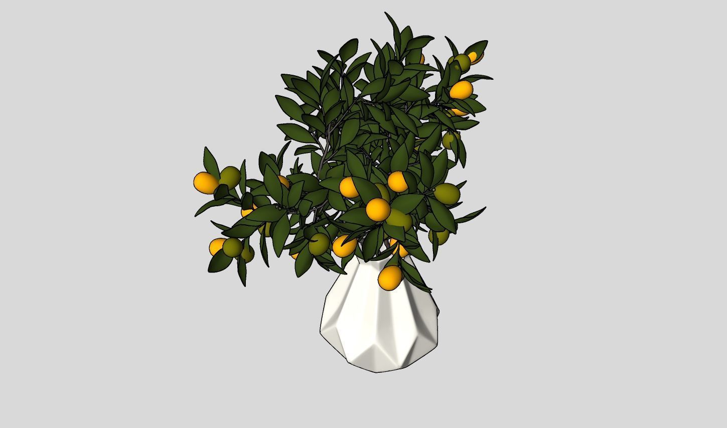 vase sketch up Low-poly 3D model_4