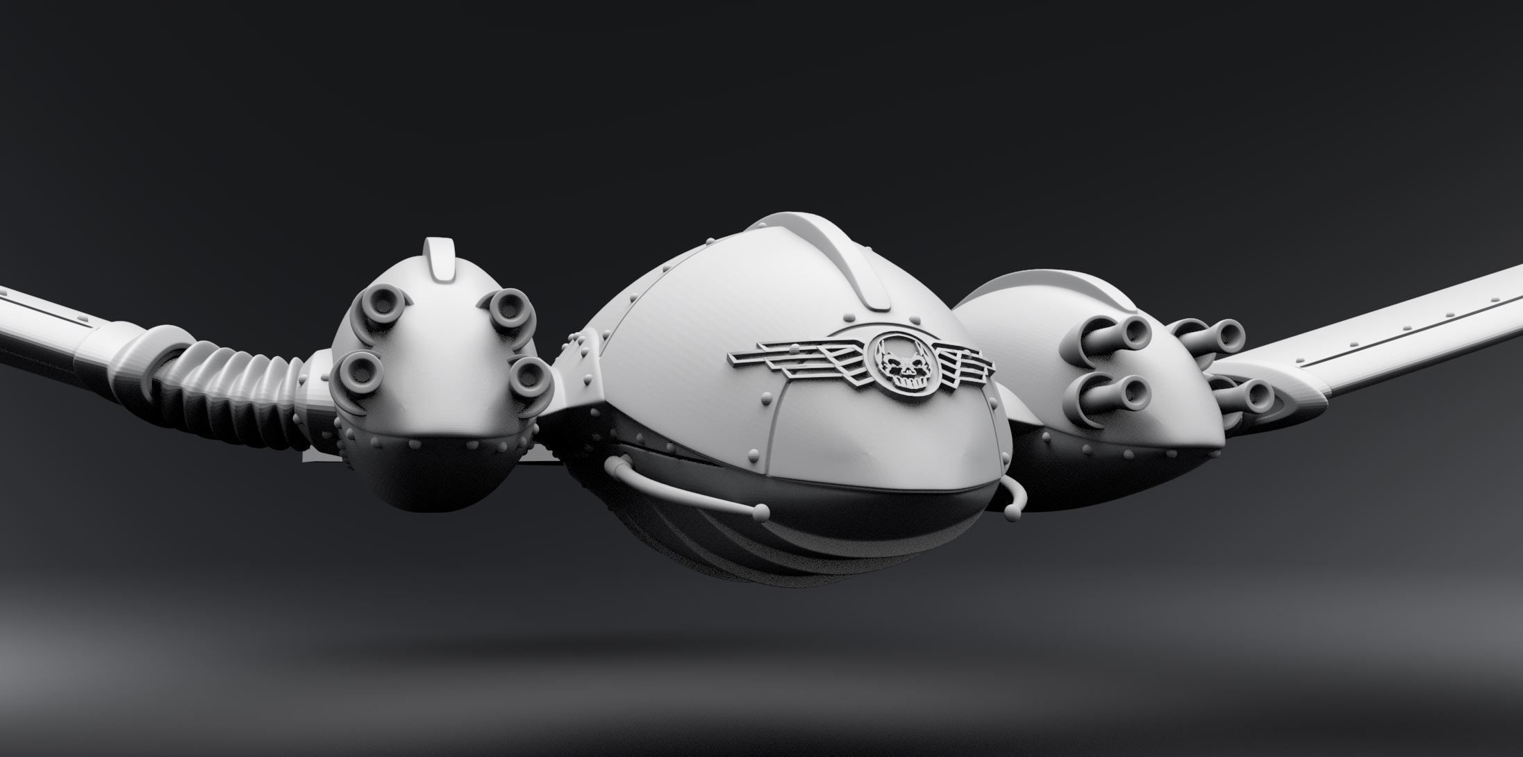 Totenkopf Drone scale model 3D print model_4