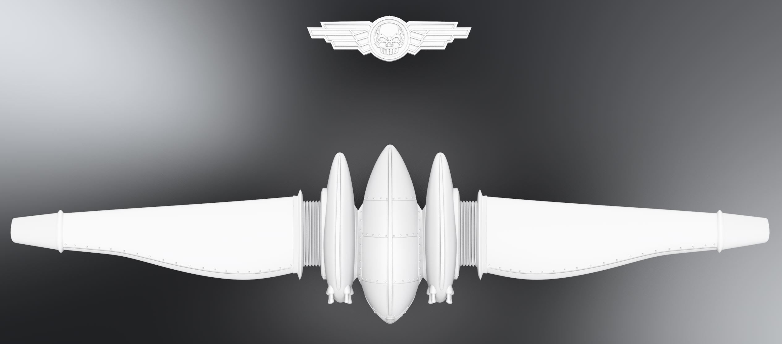 Totenkopf Drone scale model 3D print model_3