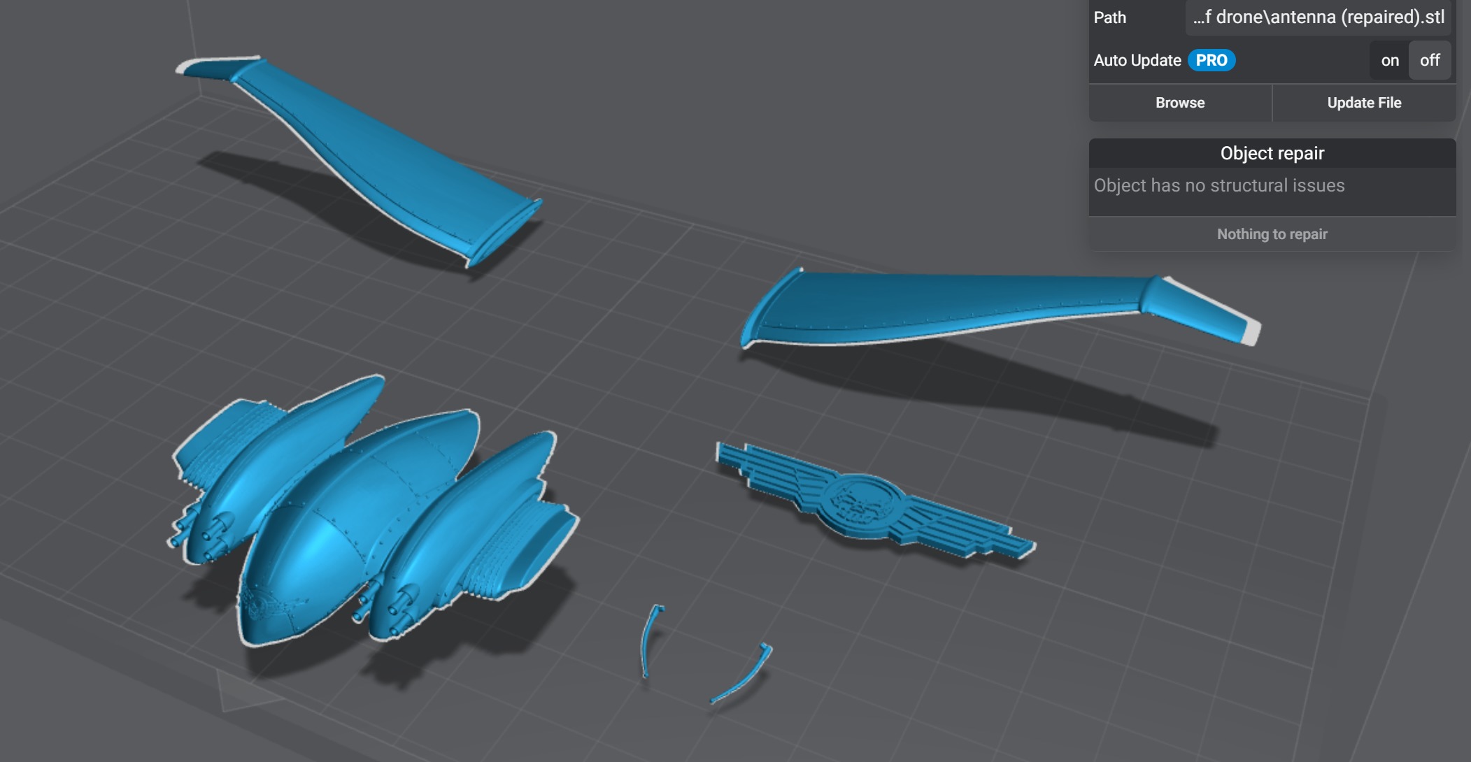 Totenkopf Drone scale model 3D print model_5