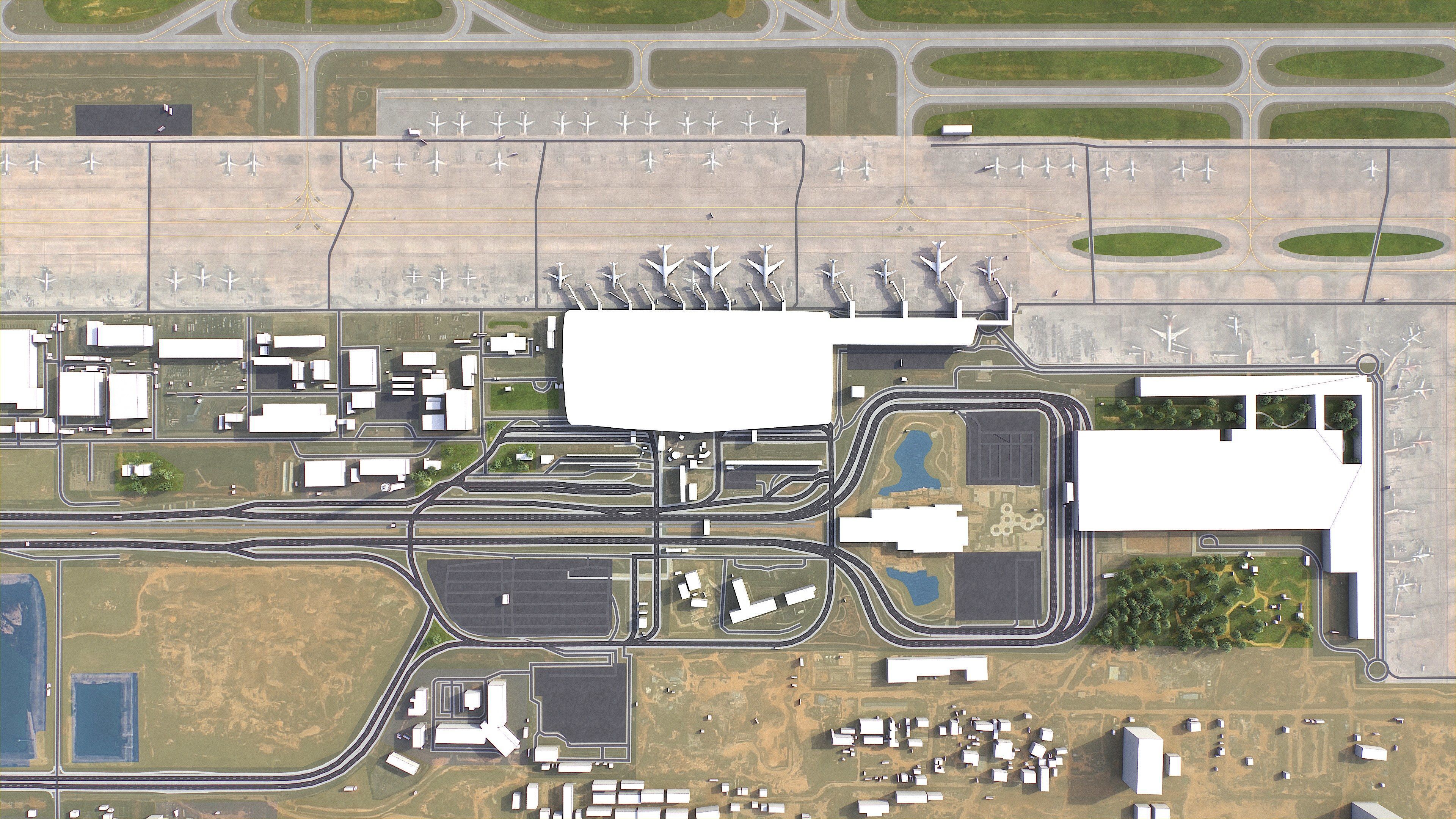 Bengaluru - 3D Airport Model Low-poly 3D model_7
