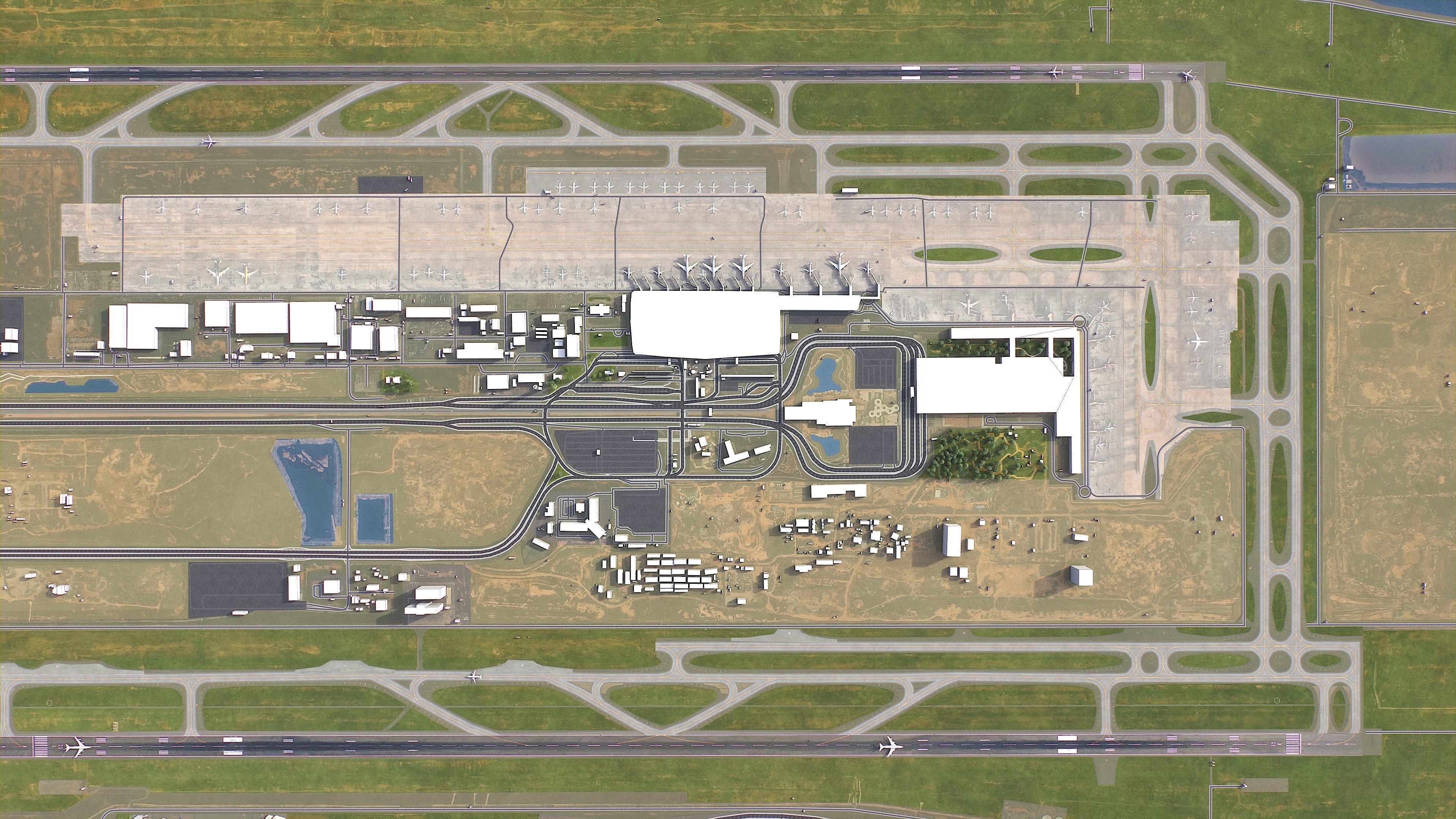 Bengaluru - 3D Airport Model Low-poly 3D model_8