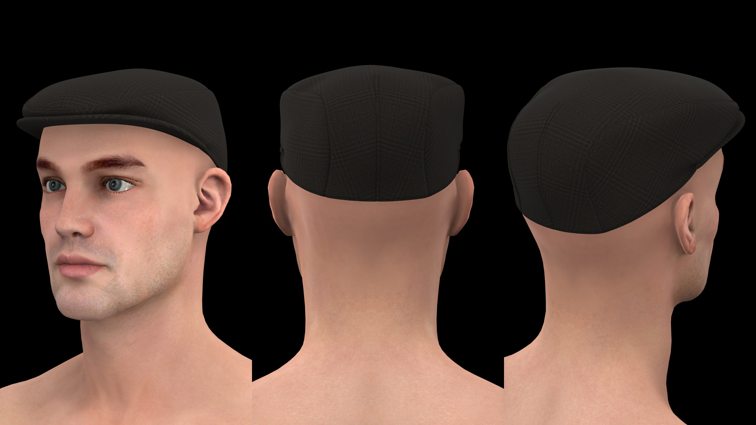 CLASSIC CAPS PACK mv2 highpoly 3D model_15