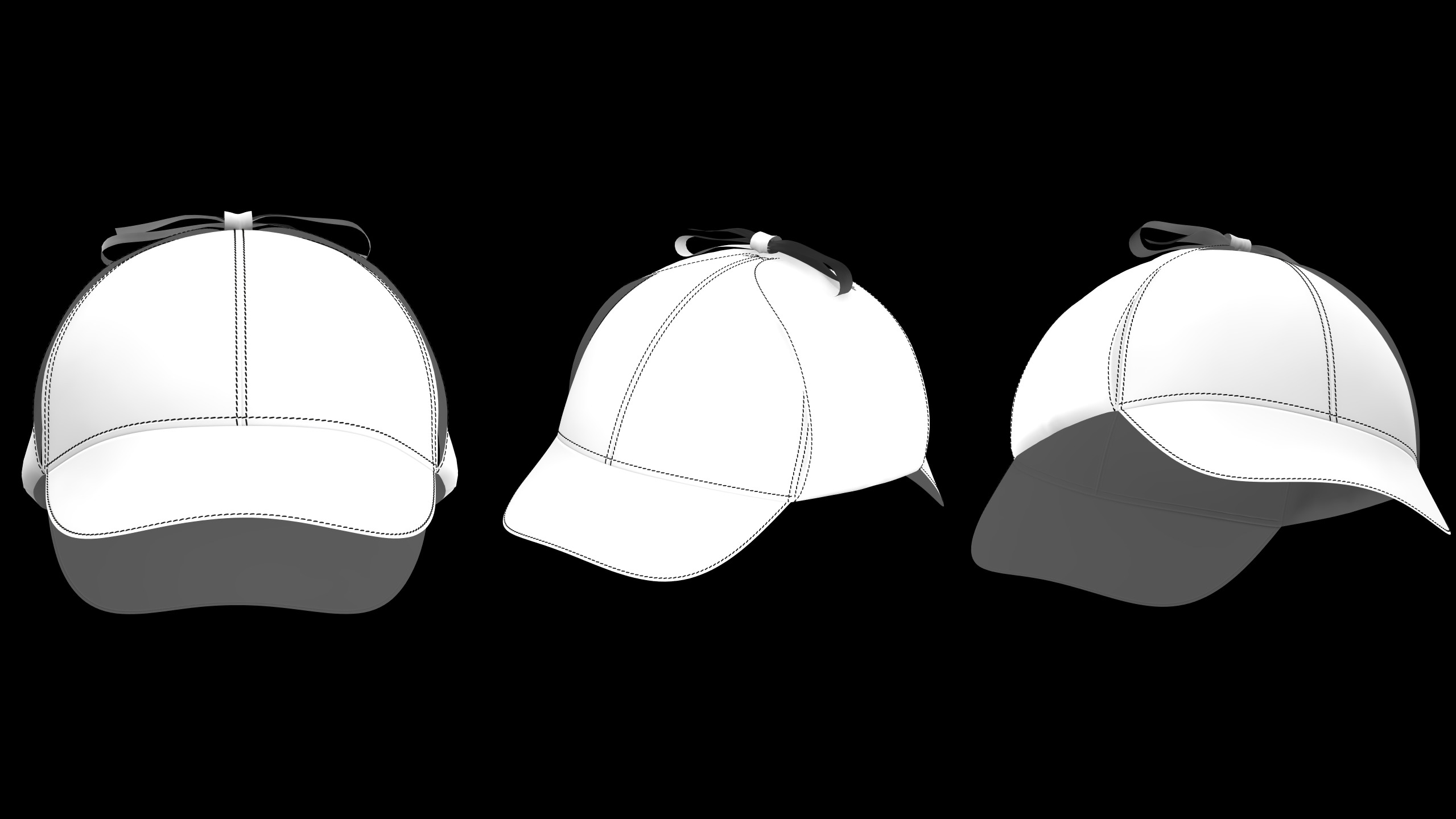 CLASSIC CAPS PACK mv2 highpoly 3D model_8