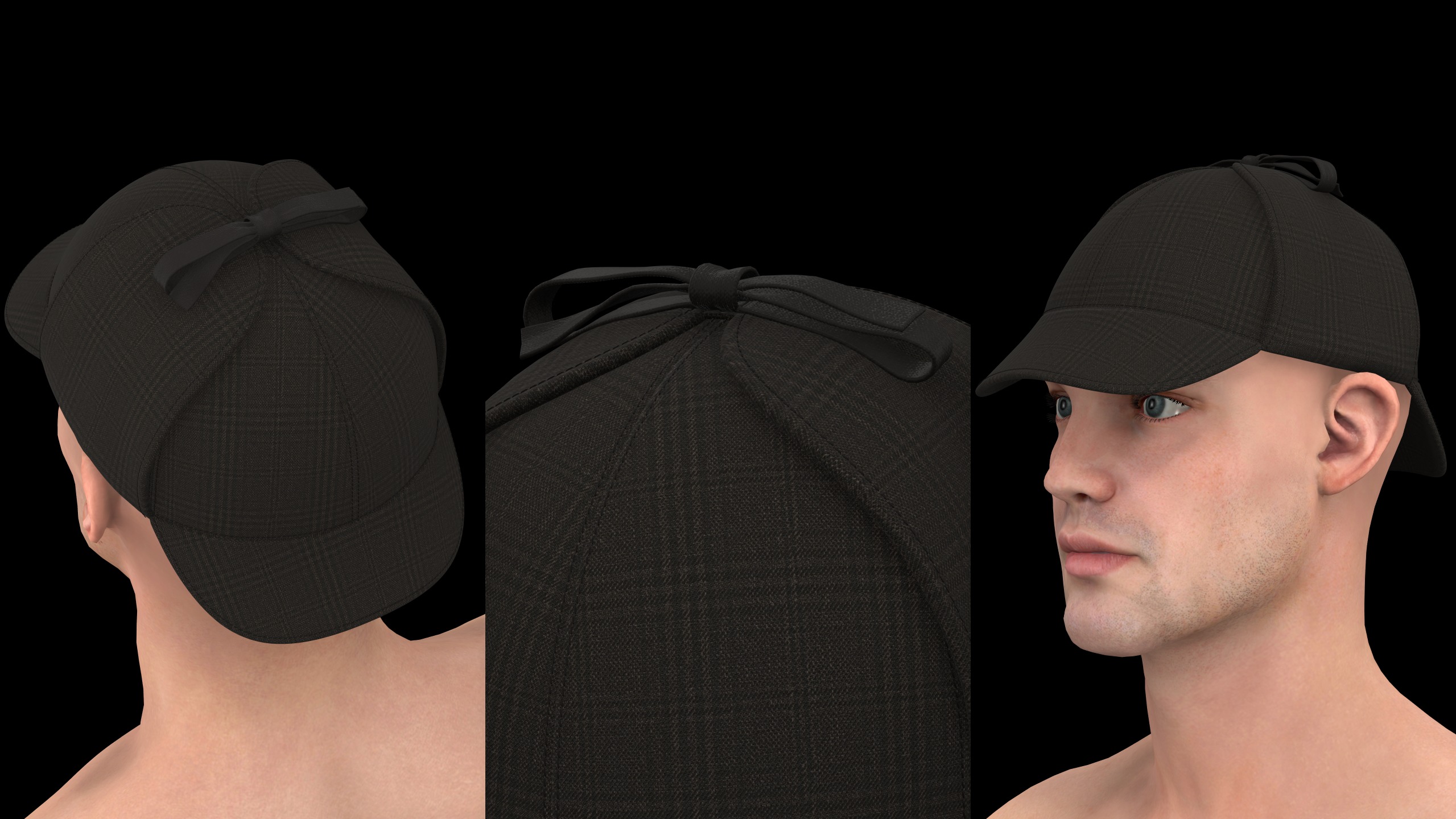 CLASSIC CAPS PACK mv2 highpoly 3D model_7