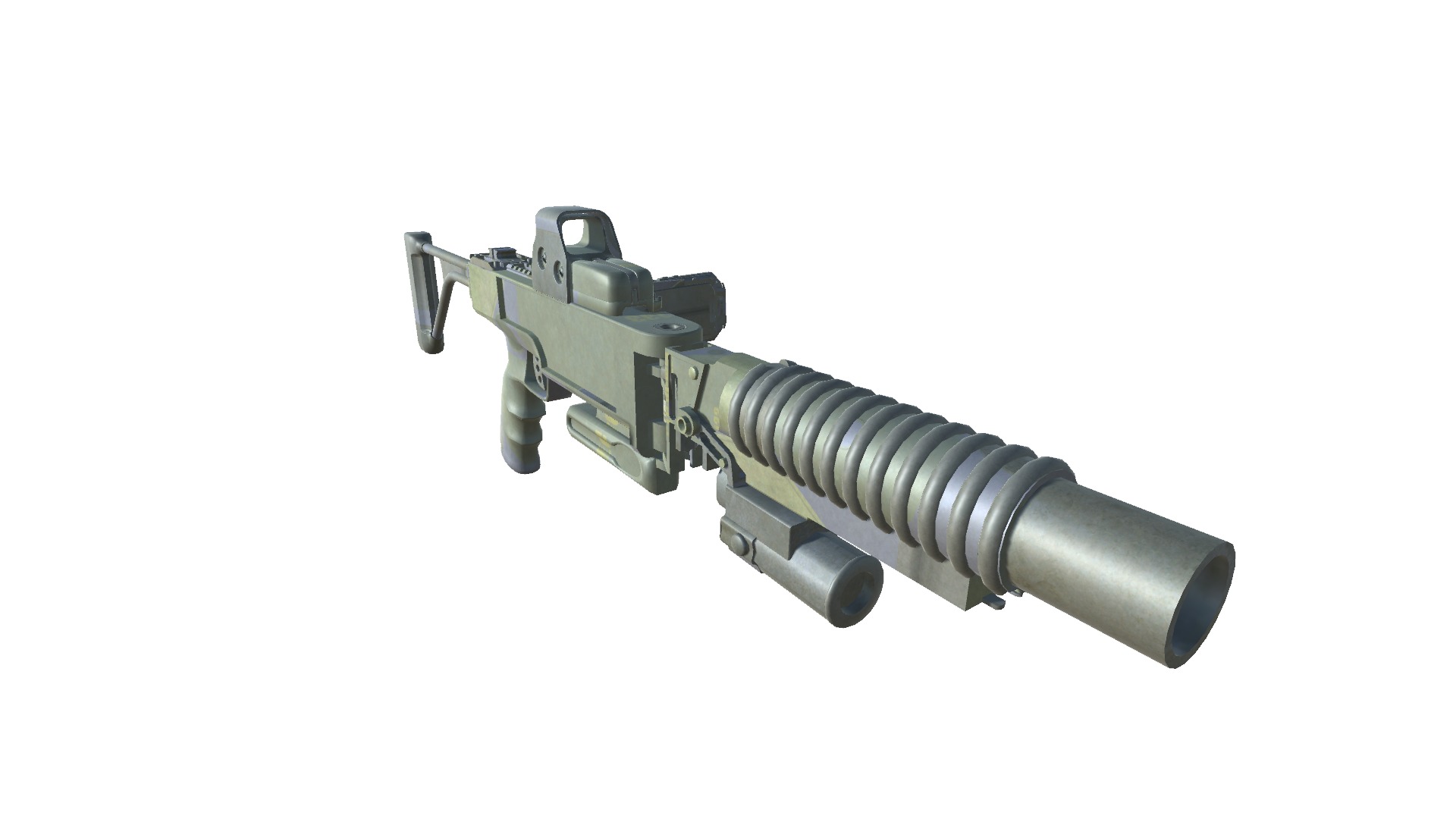 39-Cornershot-GL-gun model 3d game ready model Low-poly 3D model Low-poly 3D model_8