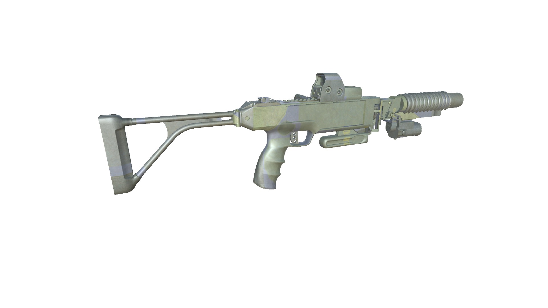 39-Cornershot-GL-gun model 3d game ready model Low-poly 3D model Low-poly 3D model_1