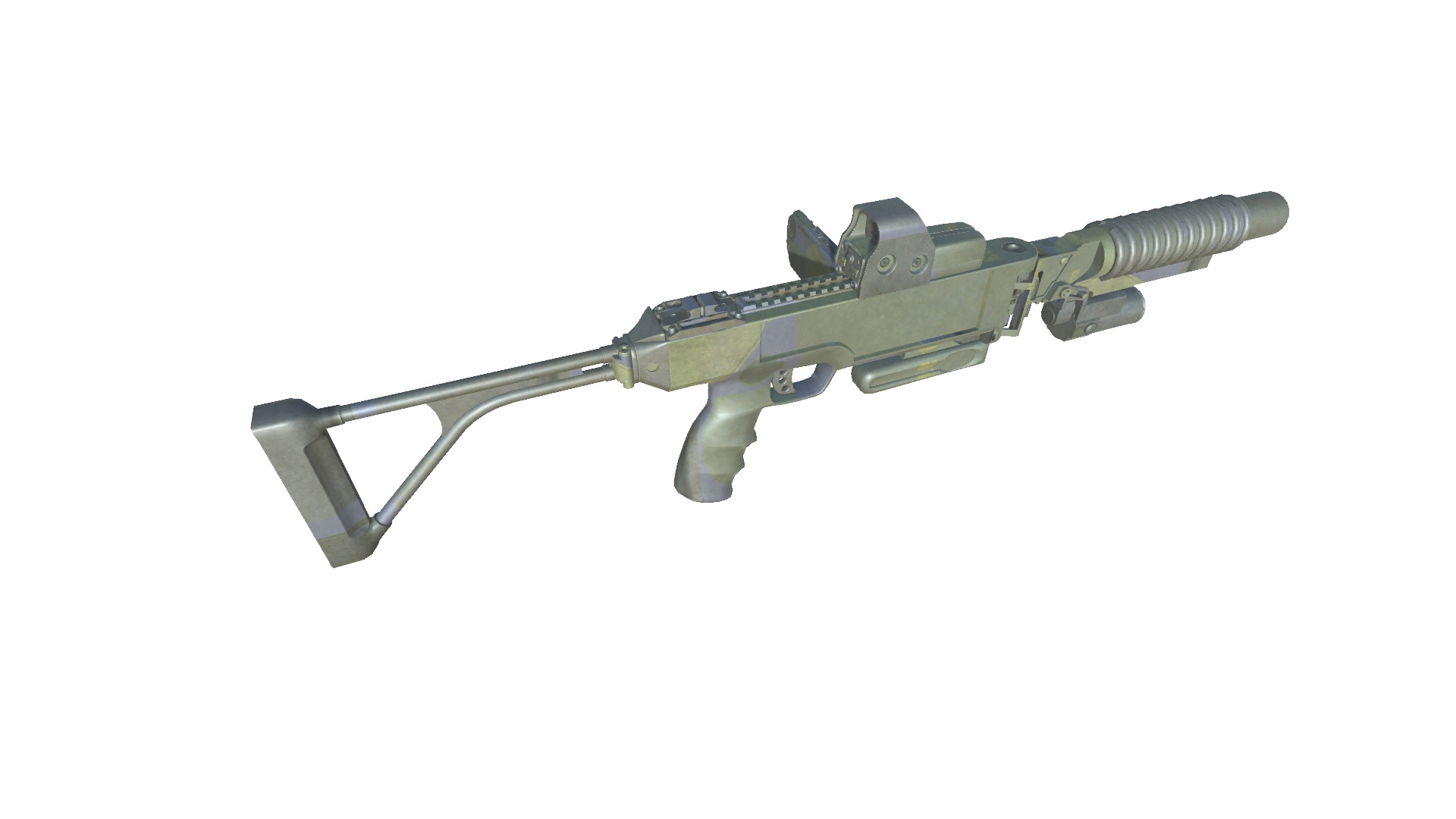 39-Cornershot-GL-gun model 3d game ready model Low-poly 3D model Low-poly 3D model_7