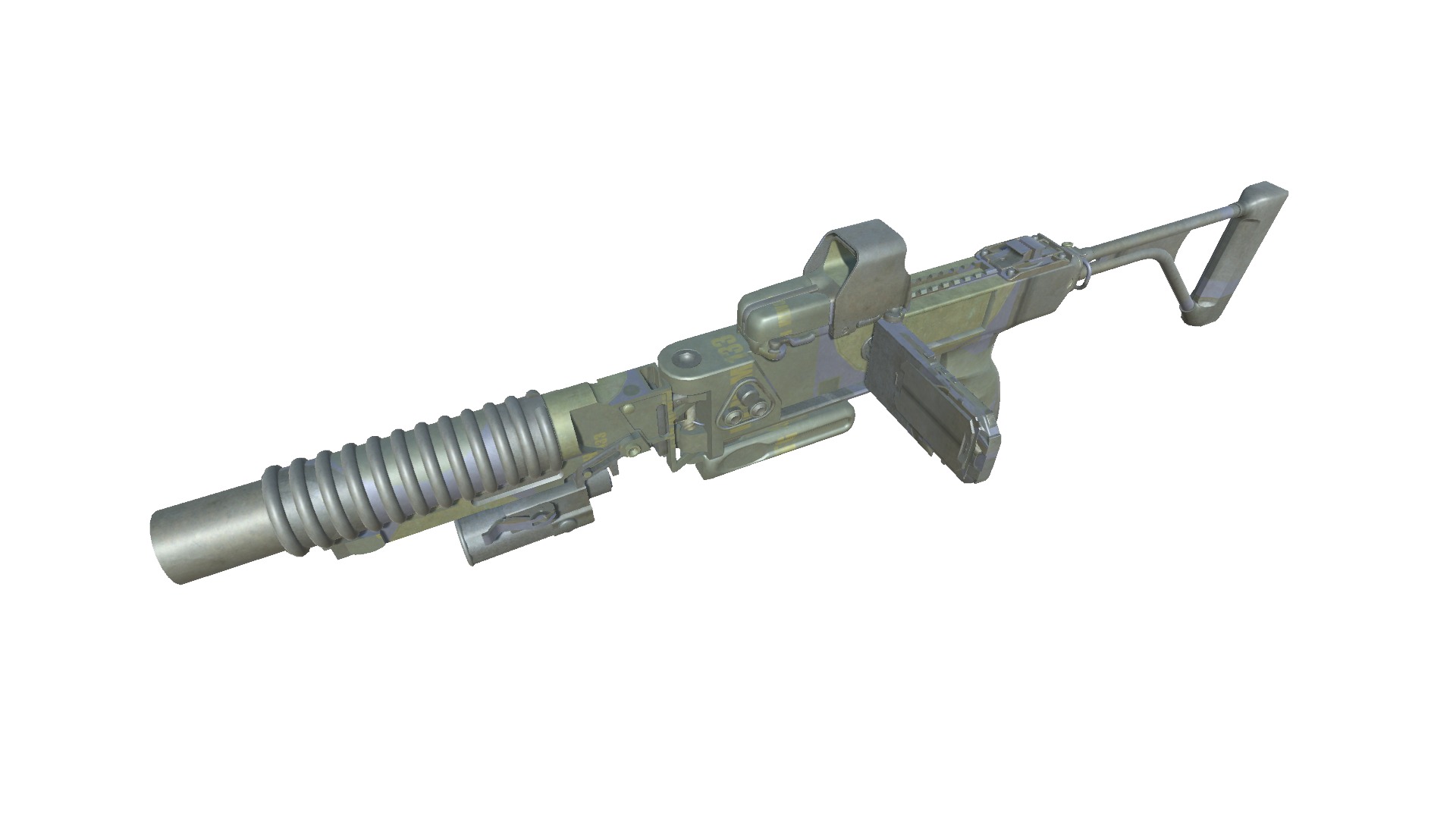 39-Cornershot-GL-gun model 3d game ready model Low-poly 3D model Low-poly 3D model_17