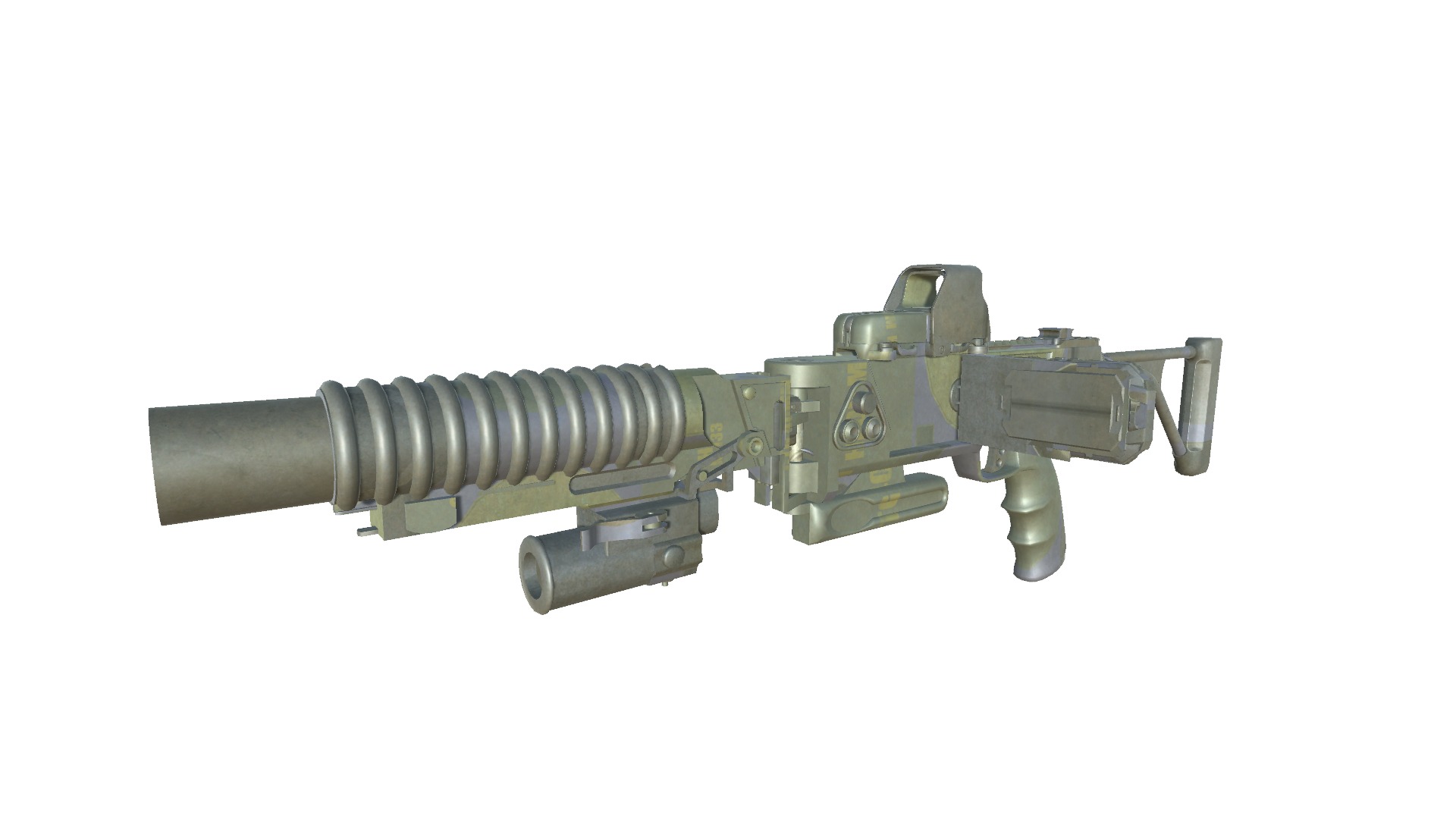 39-Cornershot-GL-gun model 3d game ready model Low-poly 3D model Low-poly 3D model_16