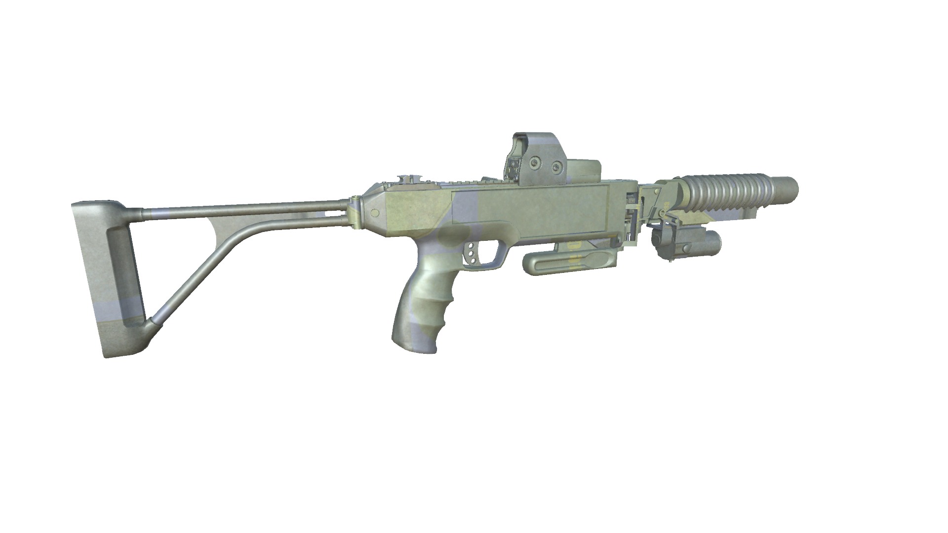 39-Cornershot-GL-gun model 3d game ready model Low-poly 3D model Low-poly 3D model_9