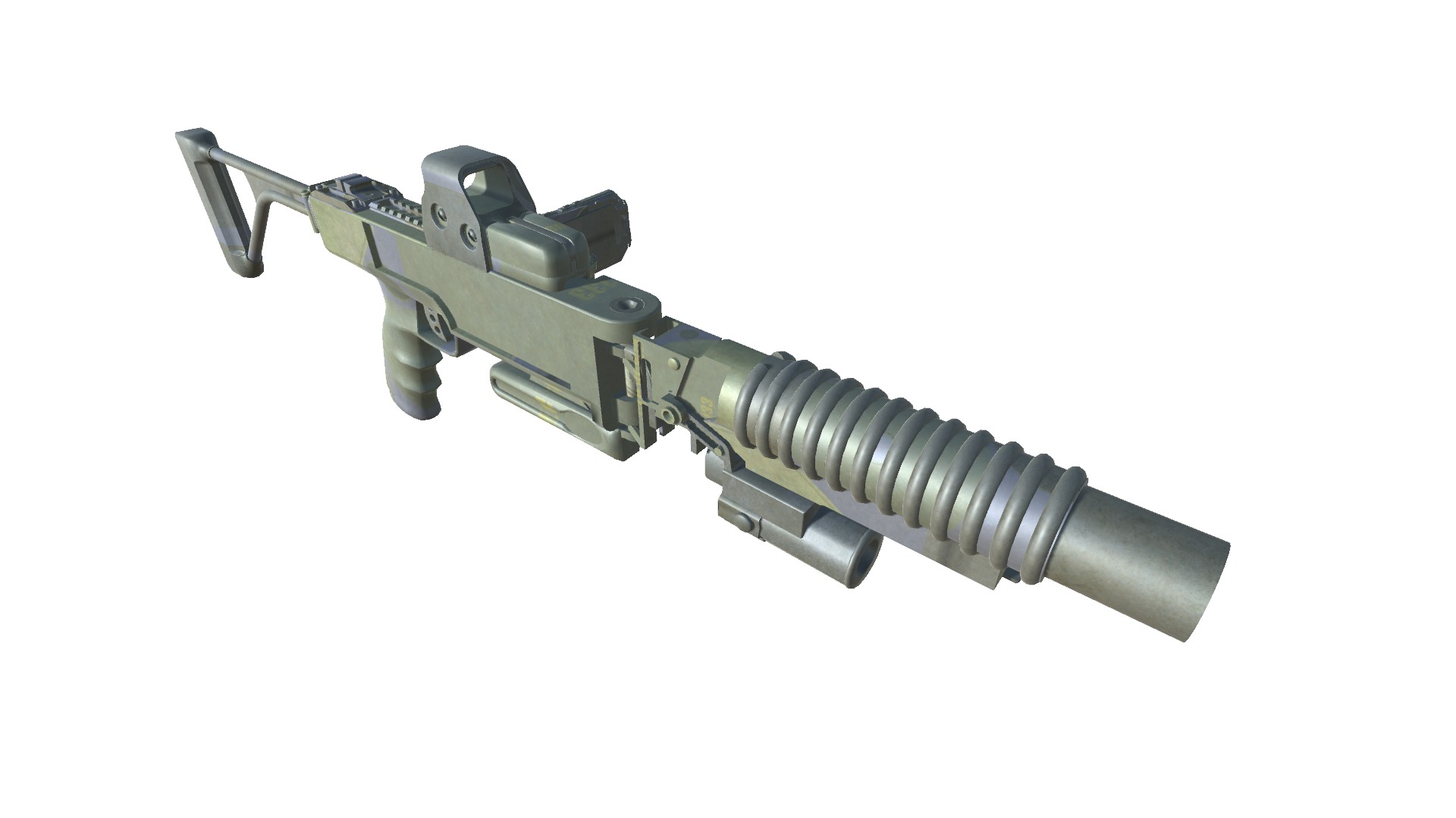 39-Cornershot-GL-gun model 3d game ready model Low-poly 3D model Low-poly 3D model_6