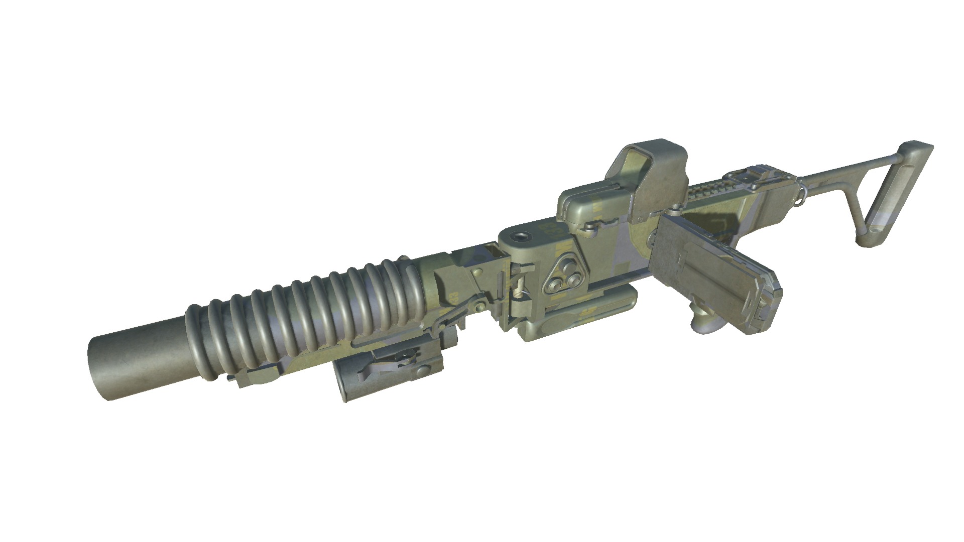 39-Cornershot-GL-gun model 3d game ready model Low-poly 3D model Low-poly 3D model_15