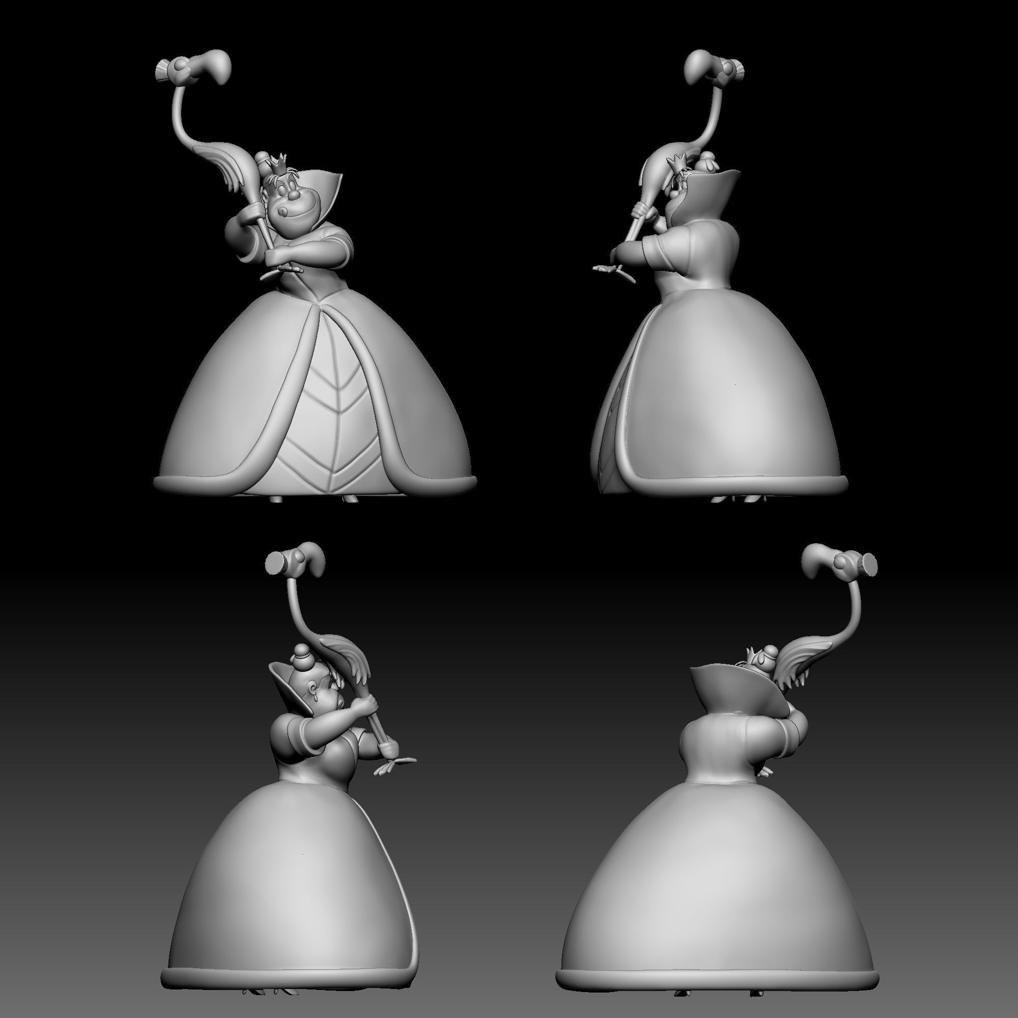 Queen of Hearts - Alice in Wonderland - 050 3D print model_9