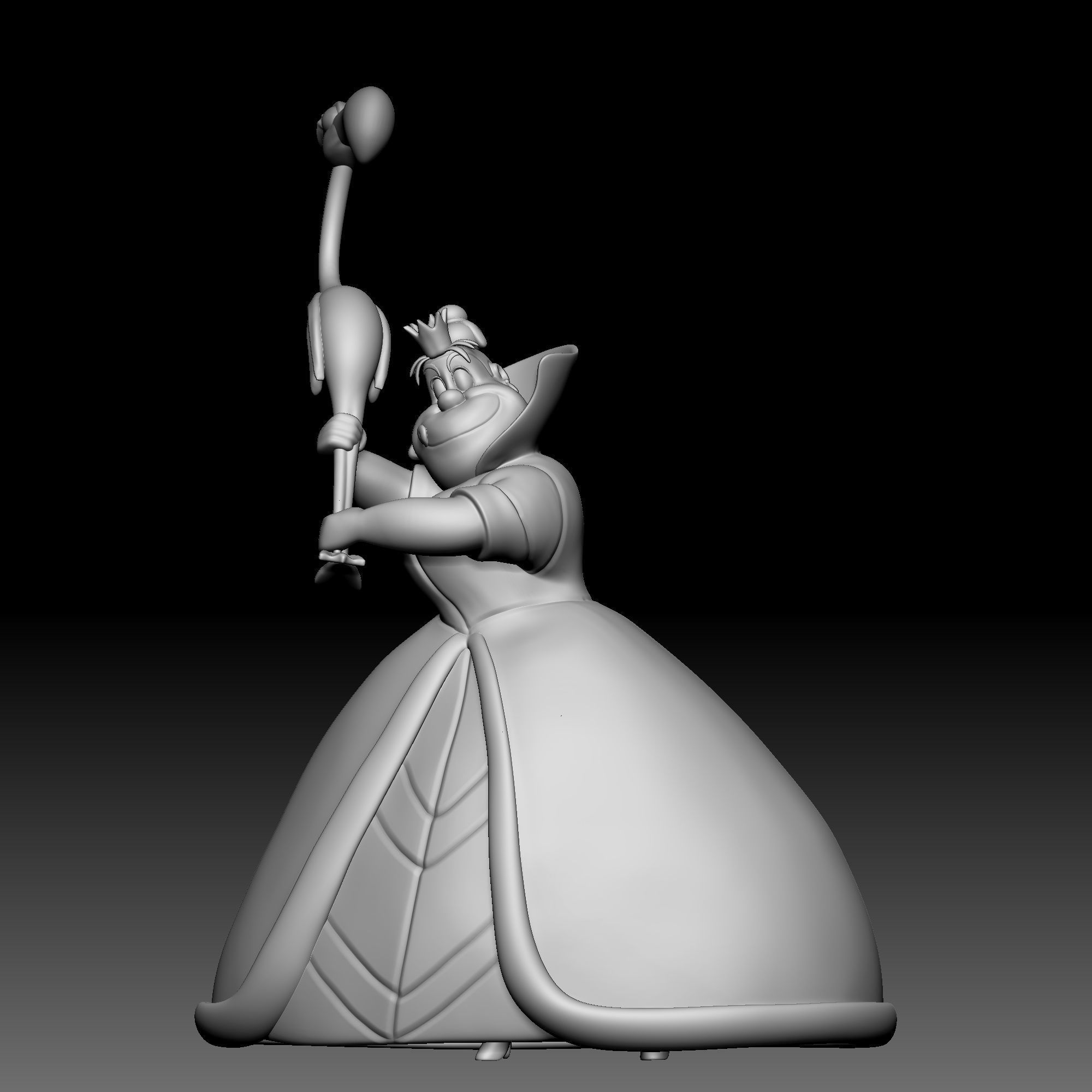 Queen of Hearts - Alice in Wonderland - 050 3D print model_1