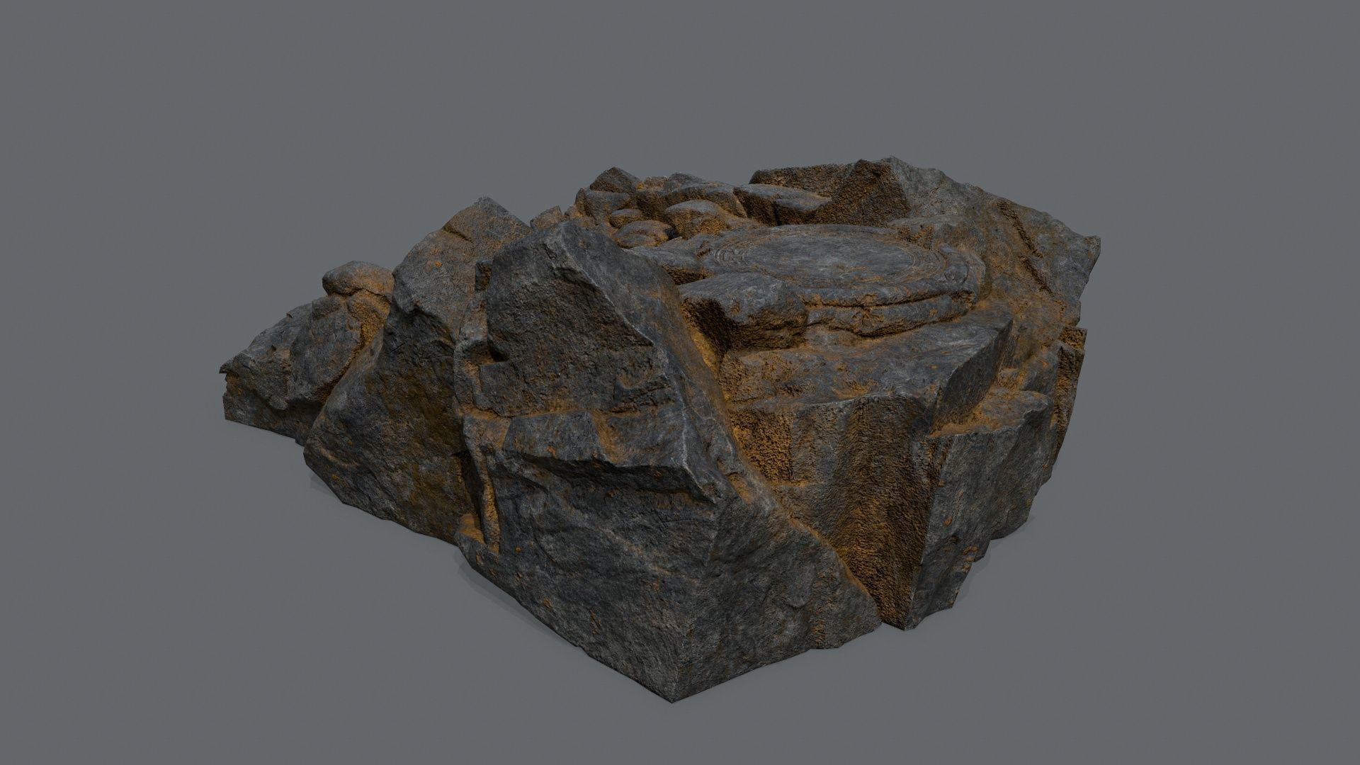 old temple Low-poly 3D model_4