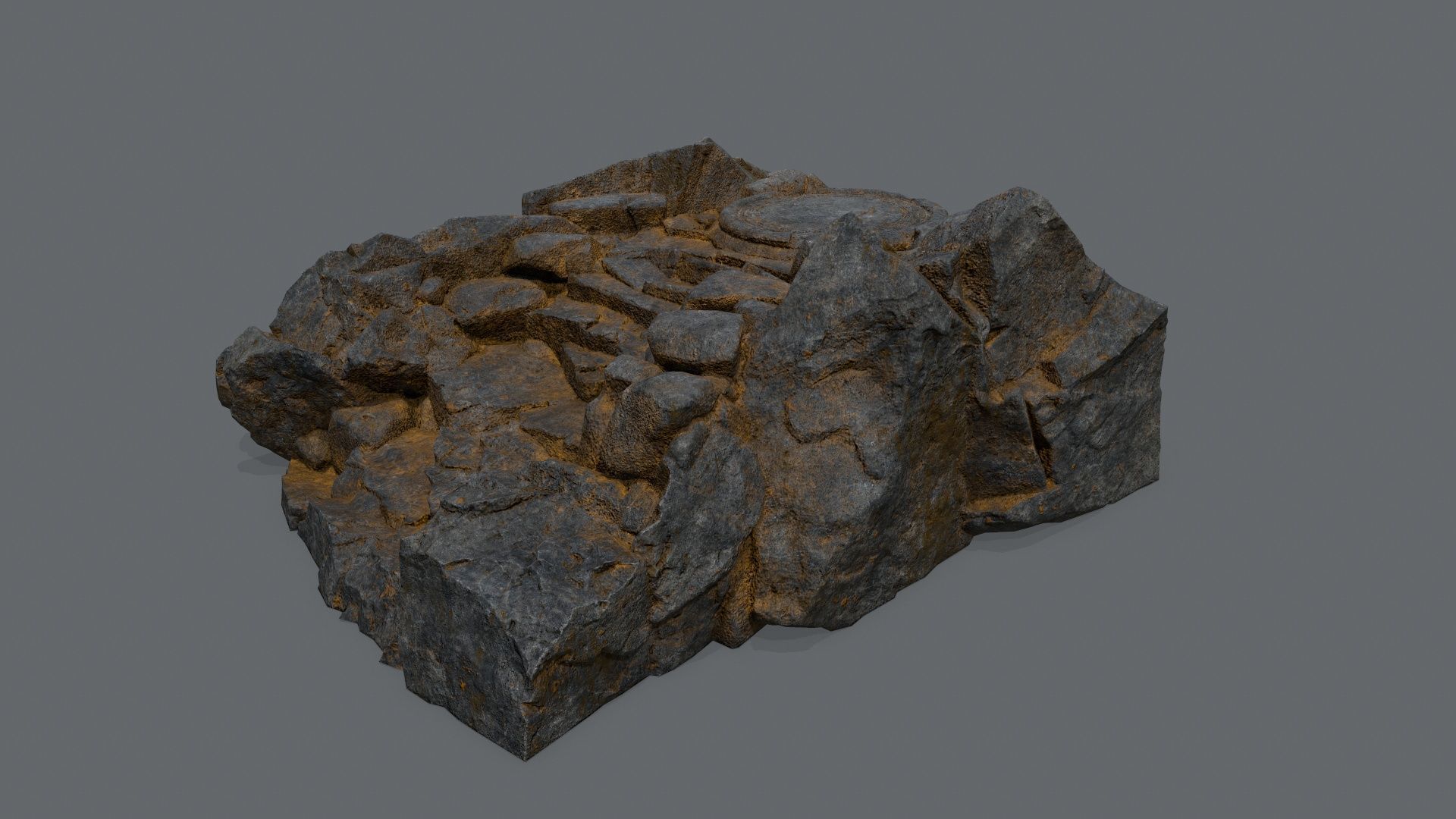 old temple Low-poly 3D model_2