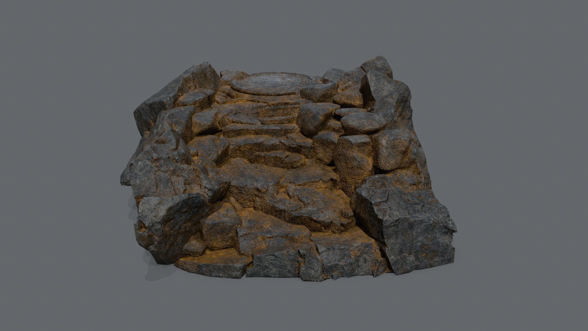 old temple Low-poly 3D model_9