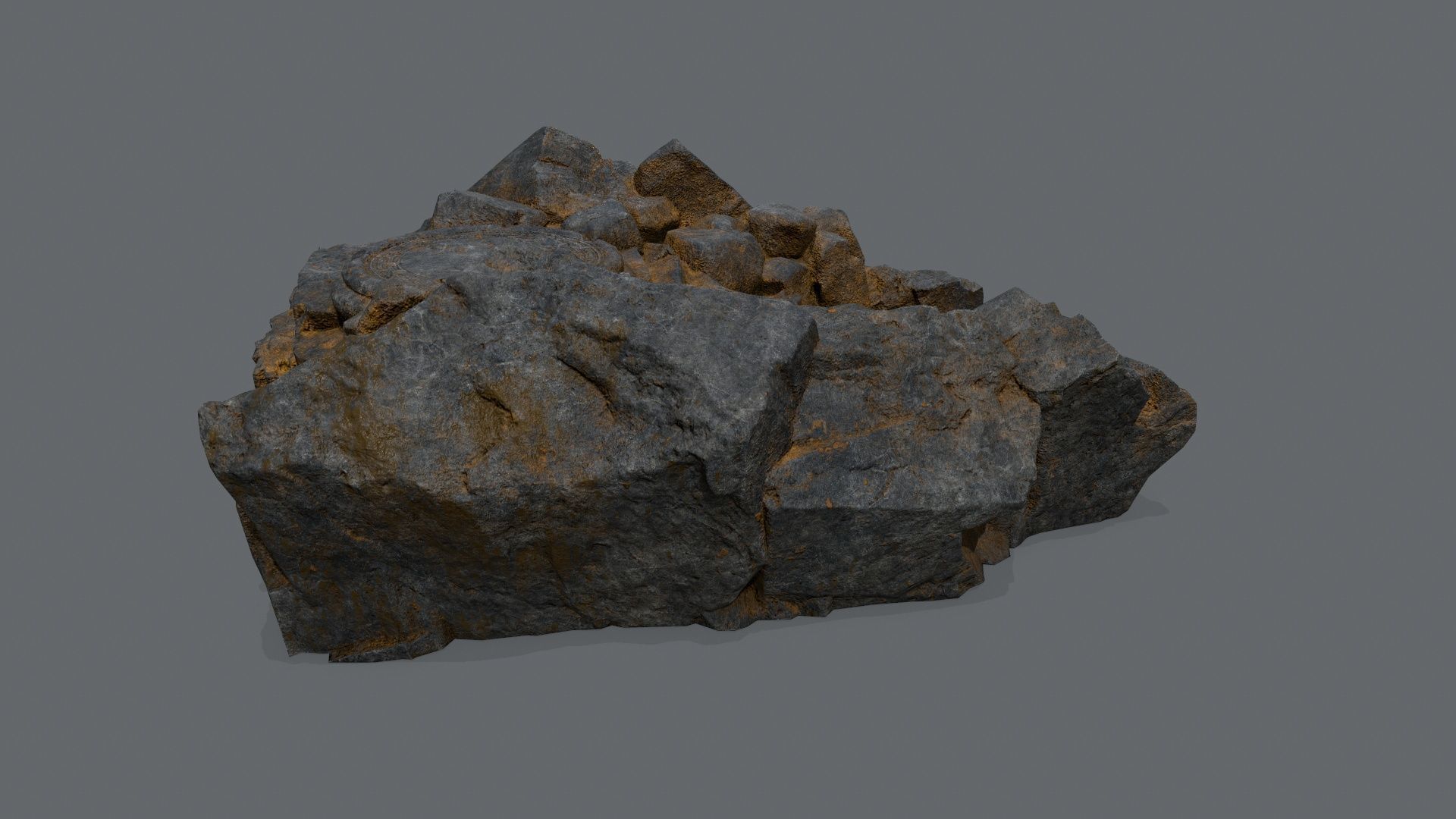 old temple Low-poly 3D model_7