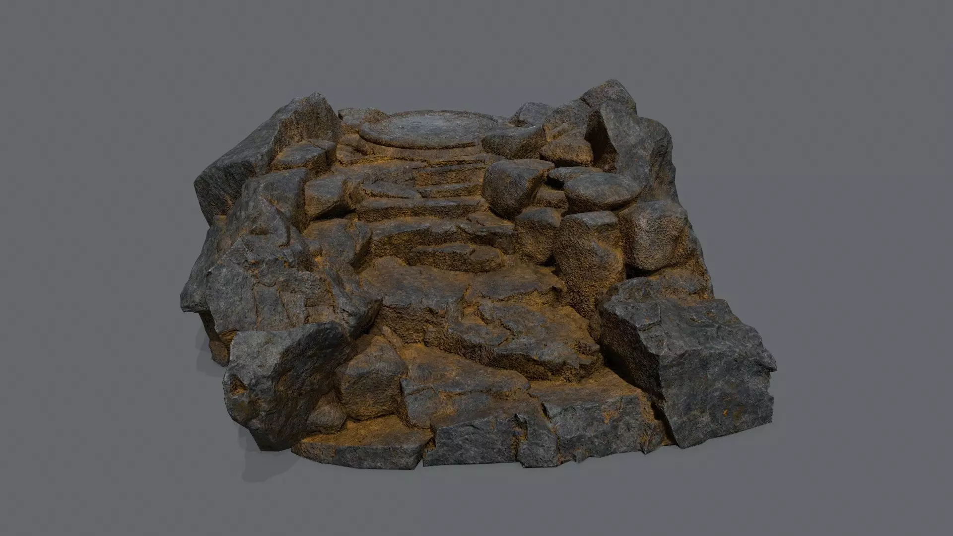 old temple Low-poly 3D model_0