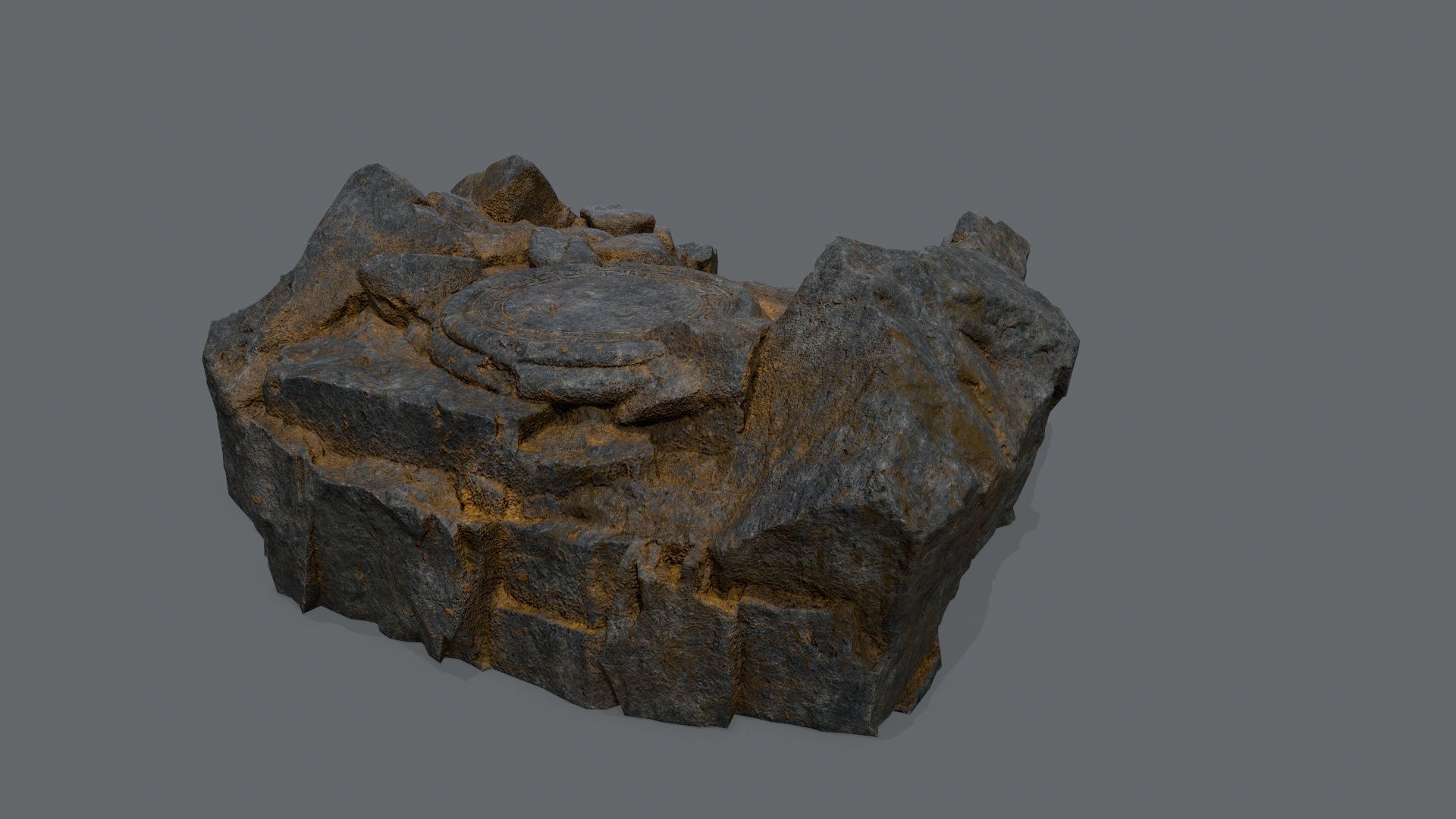 old temple Low-poly 3D model_6