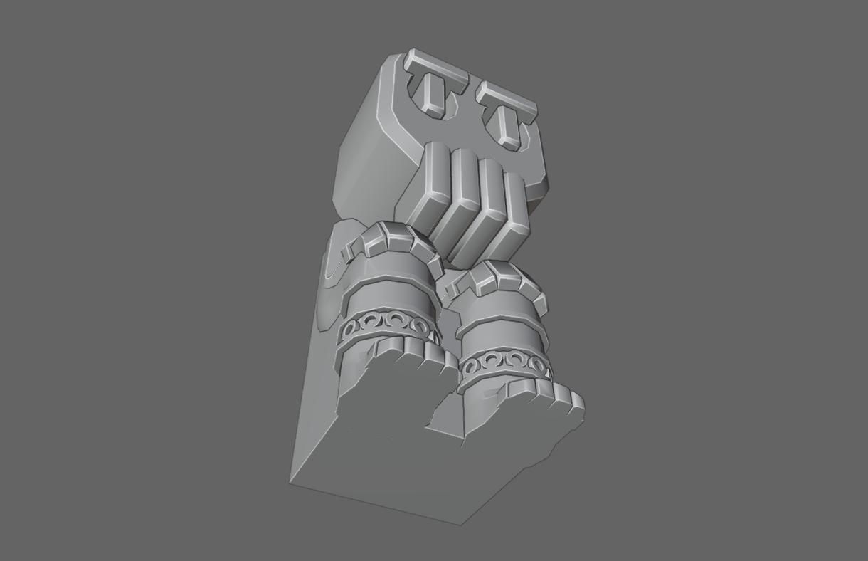 Ancient Skull Statue Low-poly 3D model_19