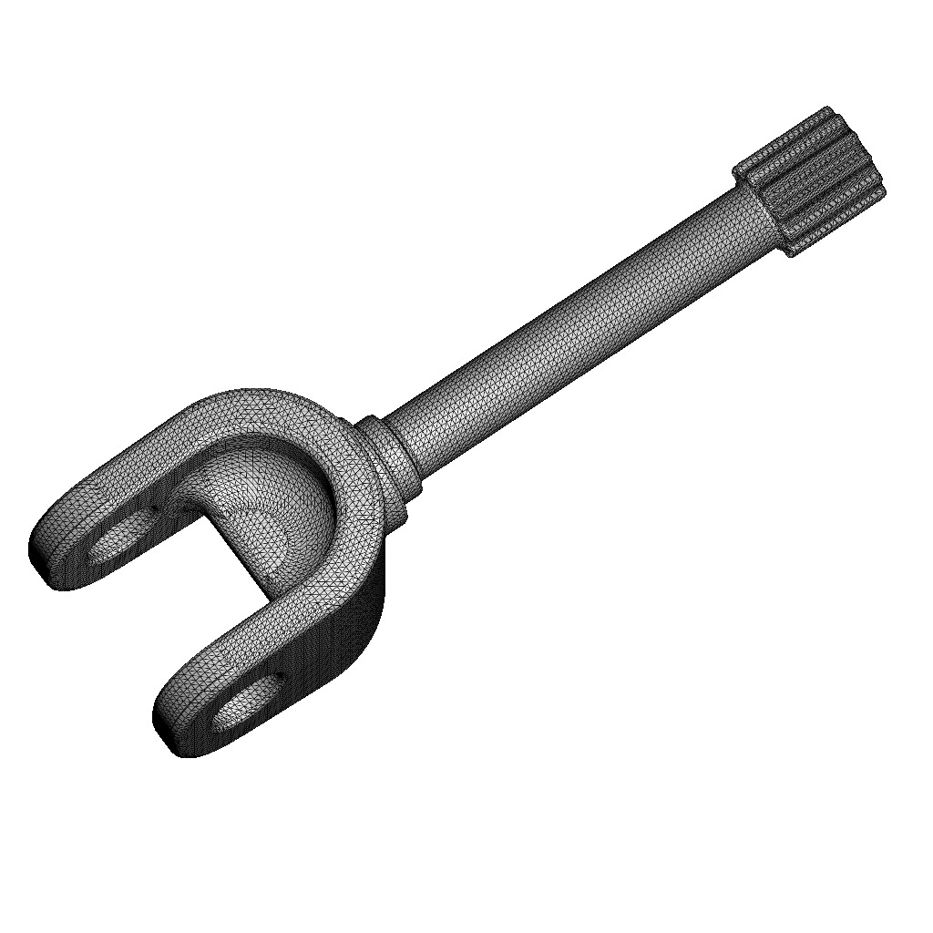 Vehicle Front Axle Shaft 3D print model_4